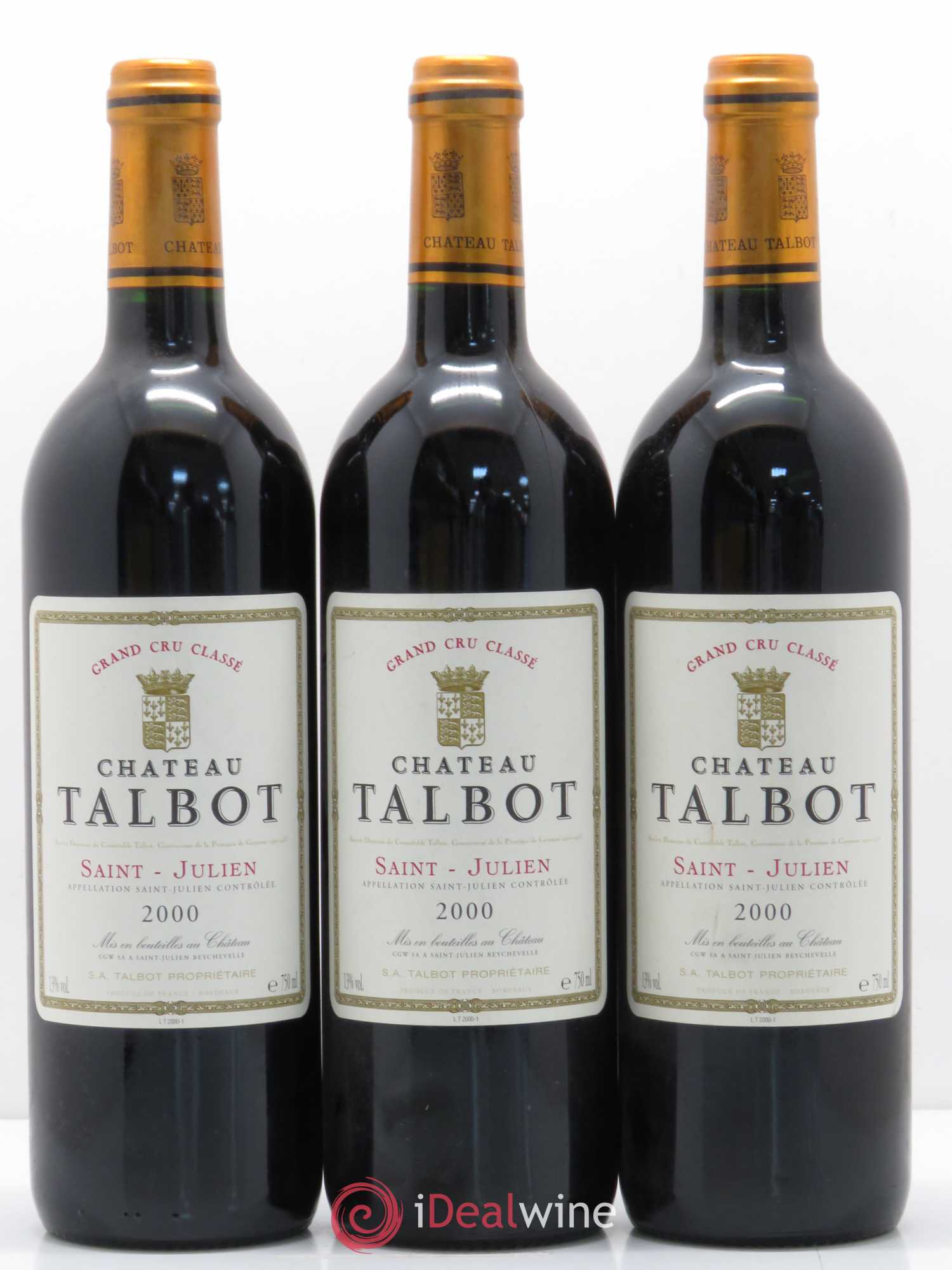 Château Talbot 4ème Grand Cru Classé 2000 - Lot de 12 bouteilles - 2