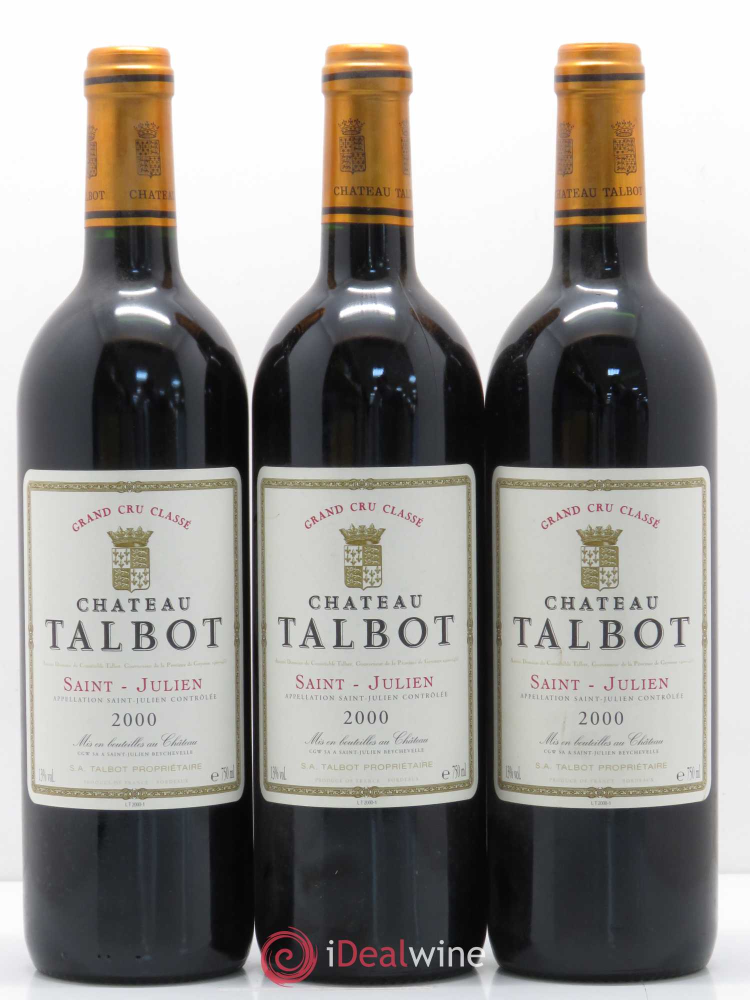 Château Talbot 4ème Grand Cru Classé 2000 - Lot de 12 bouteilles - 3