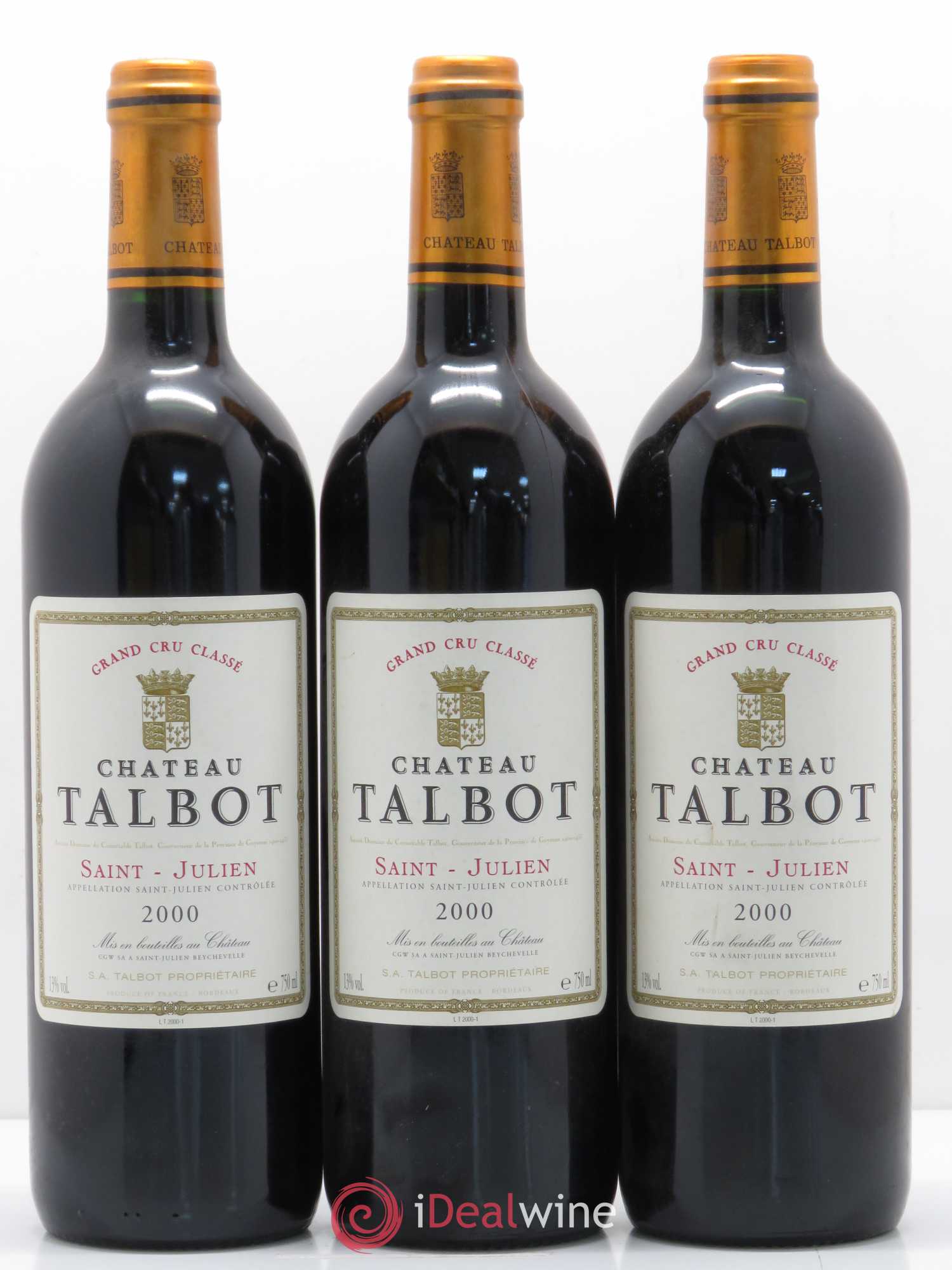Château Talbot 4ème Grand Cru Classé 2000 - Lot de 12 bouteilles - 4