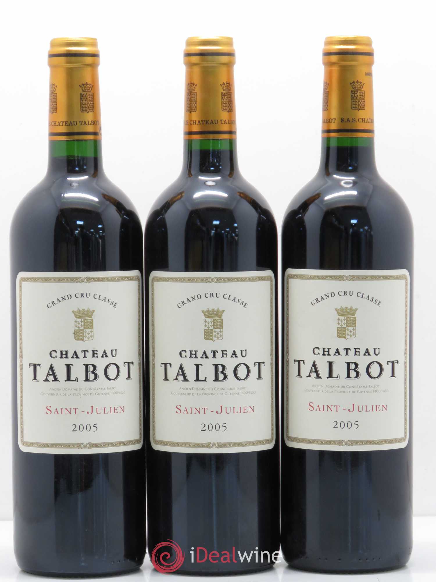 Château Talbot 4ème Grand Cru Classé 2005 - Lot de 12 bouteilles - 1