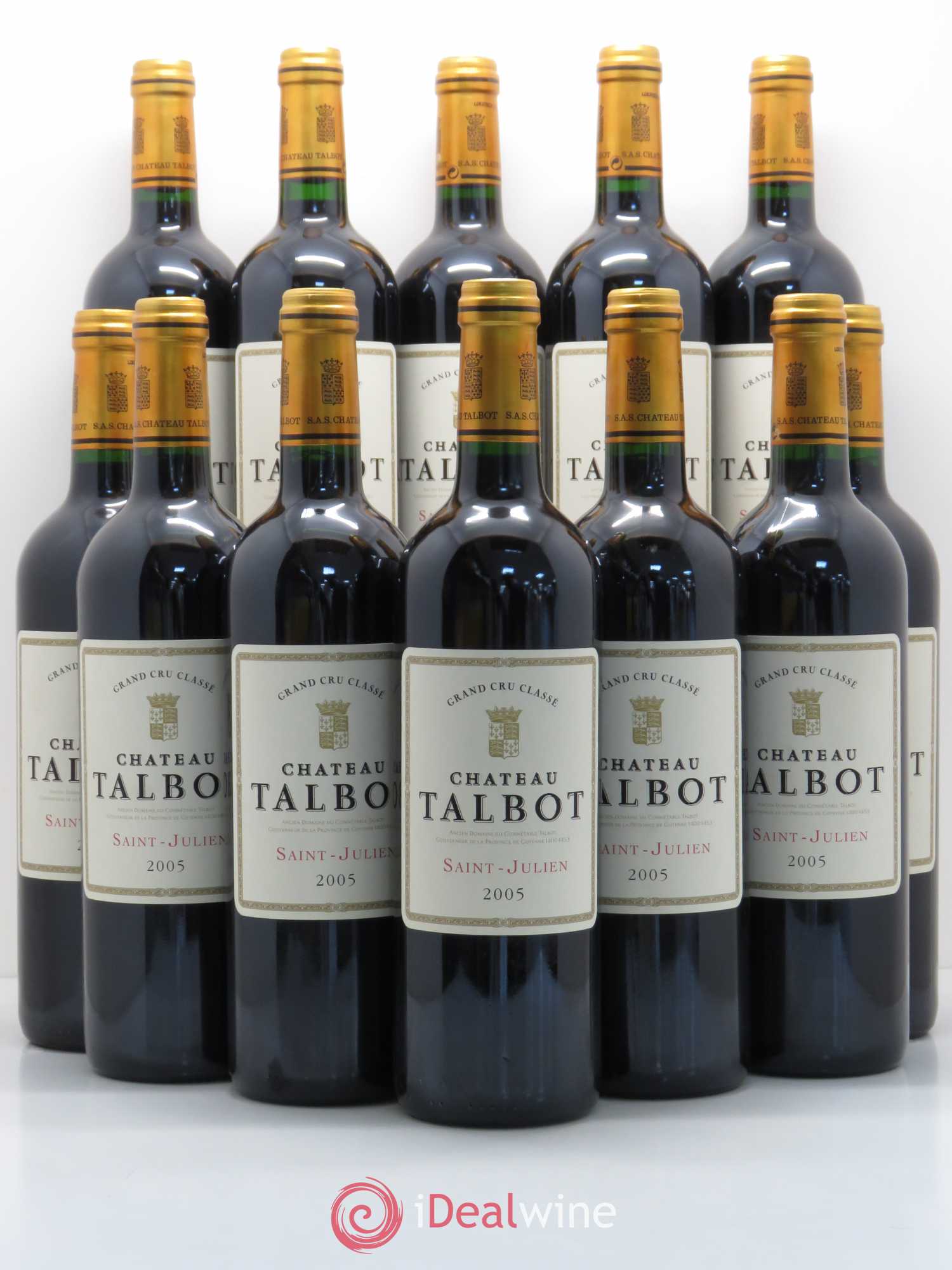 Château Talbot 4ème Grand Cru Classé 2005 - Lot de 12 bouteilles - 0