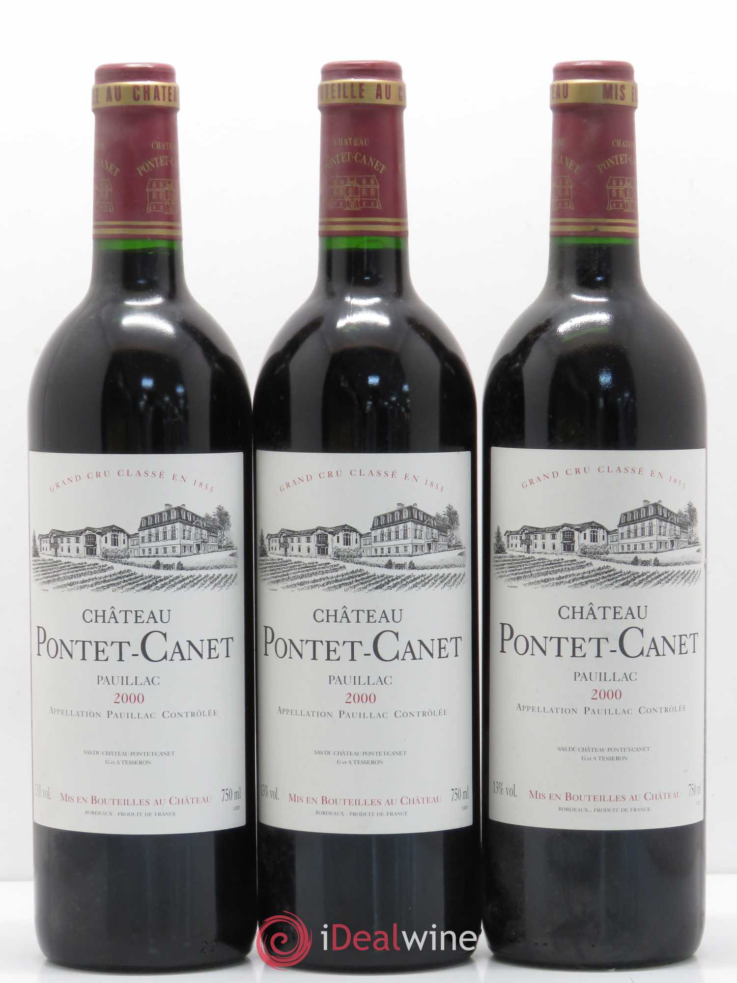 Château Pontet Canet 5ème Grand Cru Classé 2000 - Lot de 12 bouteilles - 2