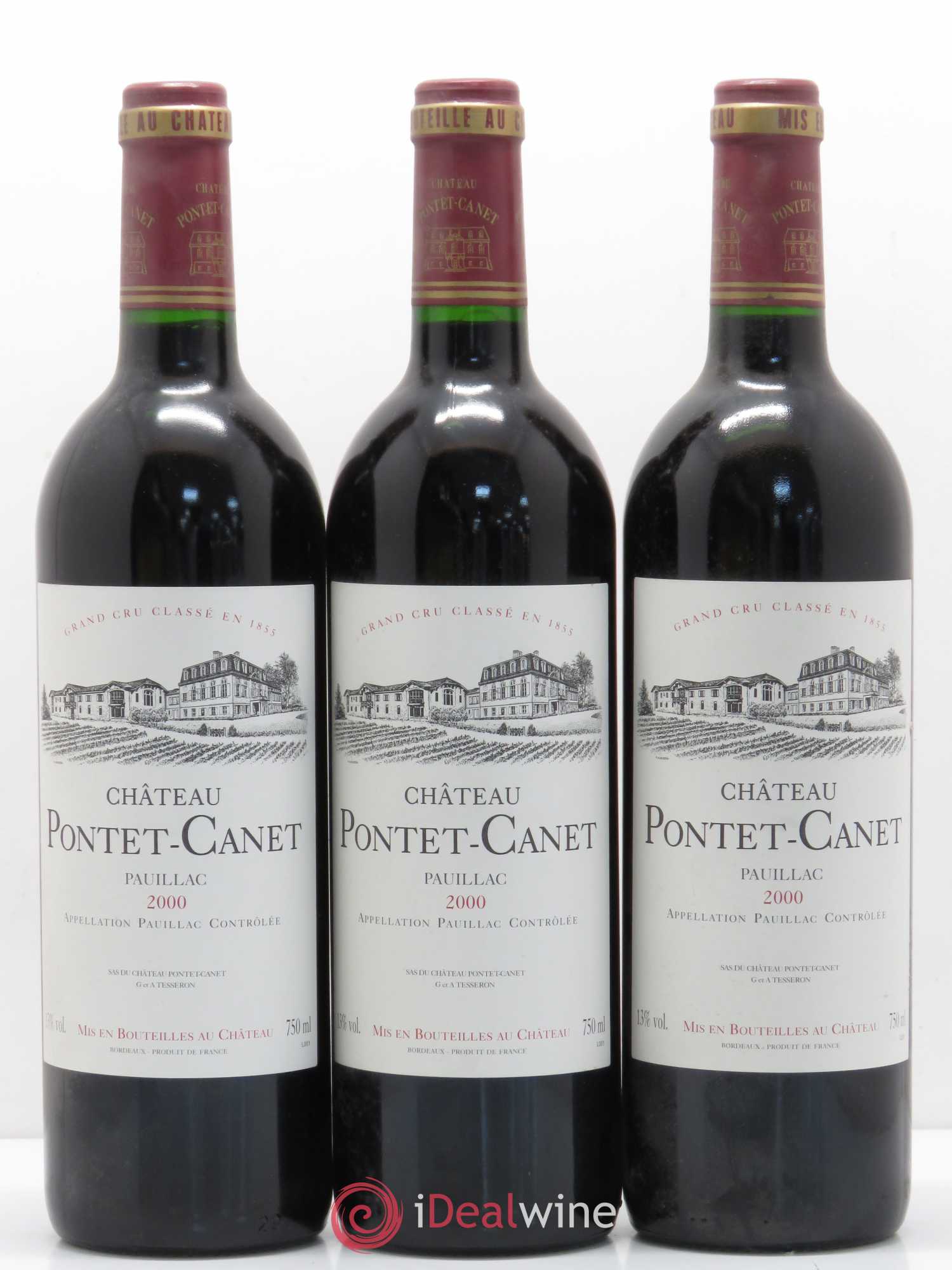 Château Pontet Canet 5ème Grand Cru Classé 2000 - Lot de 12 bouteilles - 3