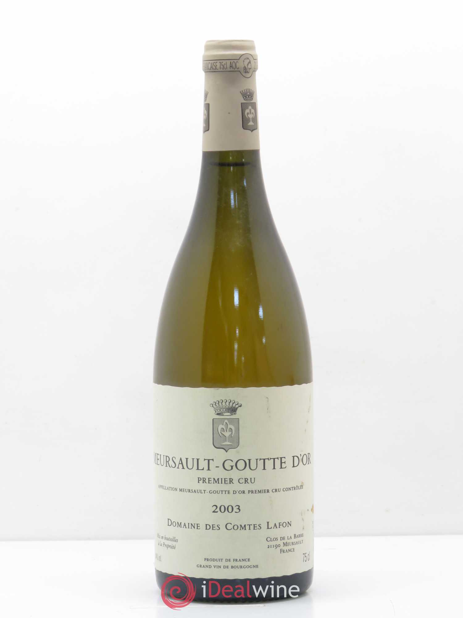 Meursault 1er Cru Goutte d'Or Comtes Lafon (Domaine des) 2003 - Lot de 1 bouteille - 0