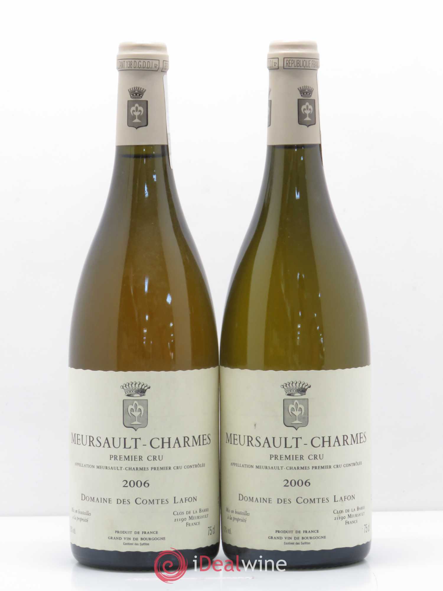 Meursault 1er Cru Charmes Comtes Lafon (Domaine des) 2006 - Lot de 2 bouteilles - 0