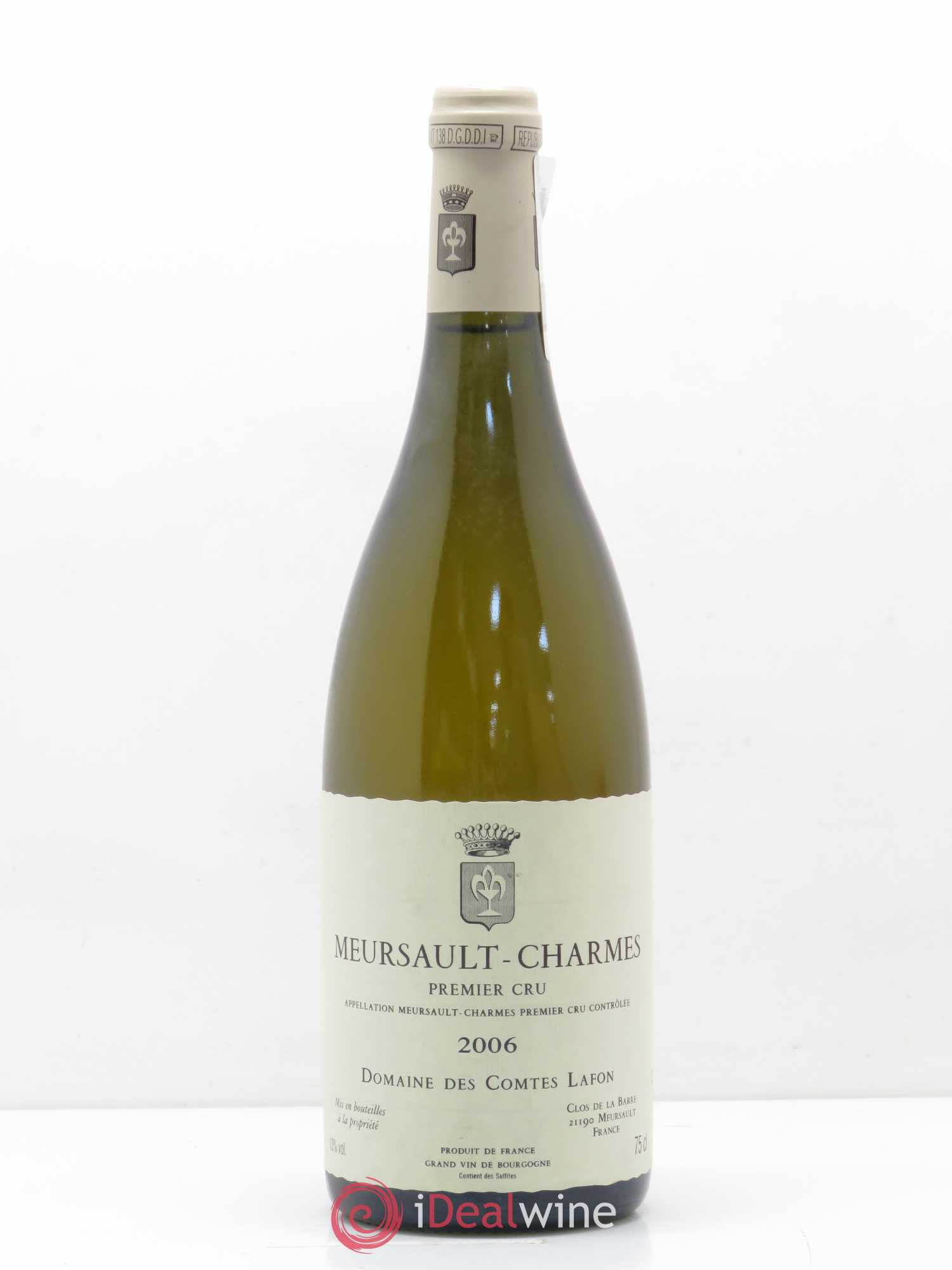 Meursault 1er Cru Charmes Comtes Lafon (Domaine des) 2006 - Lot de 1 bouteille - 0