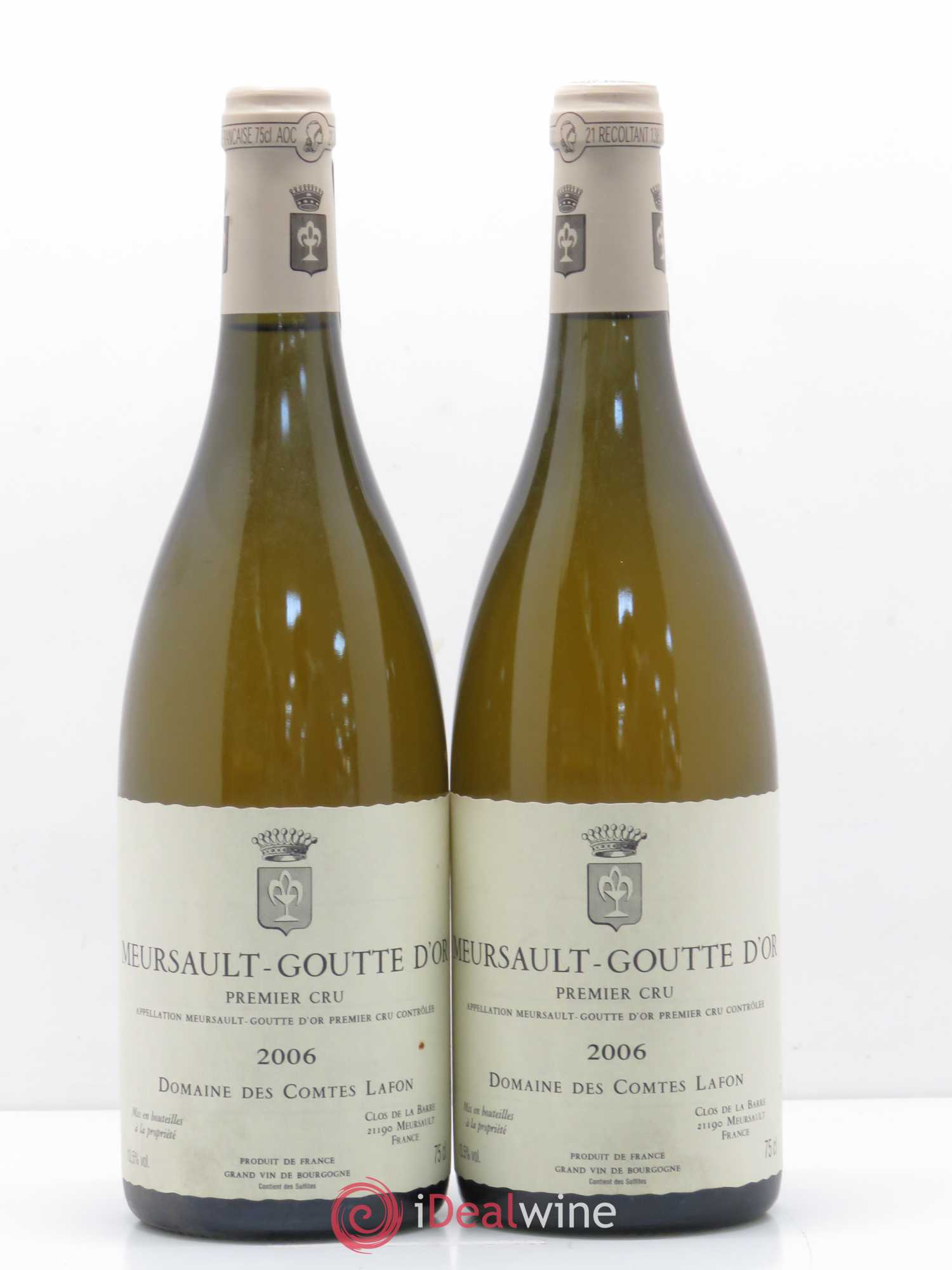 Meursault 1er Cru Goutte d'Or Comtes Lafon (Domaine des) 2006 - Lot de 2 bouteilles - 0