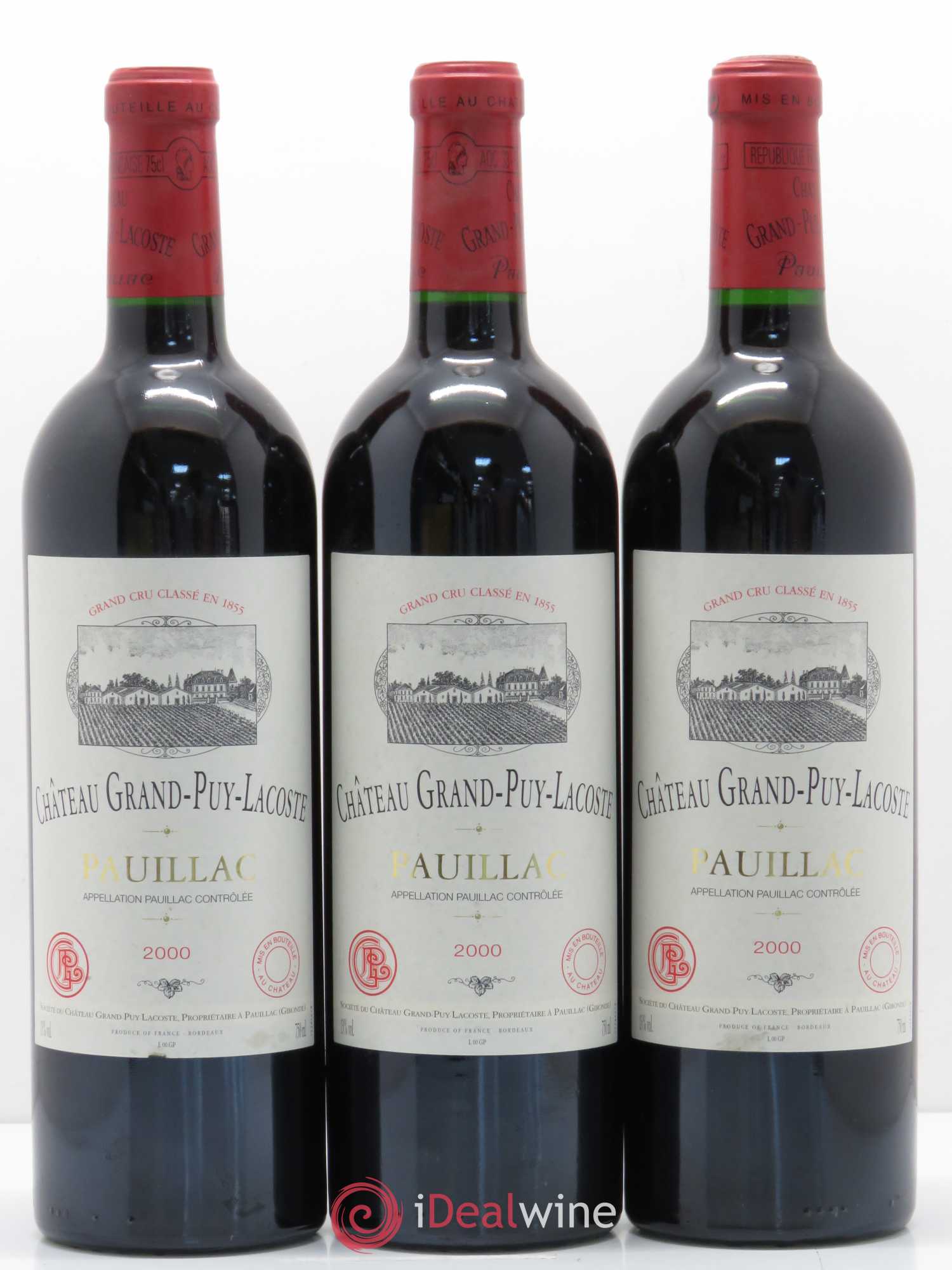 Château Grand Puy Lacoste 5ème Grand Cru Classé 2000 - Lot de 12 bouteilles - 1