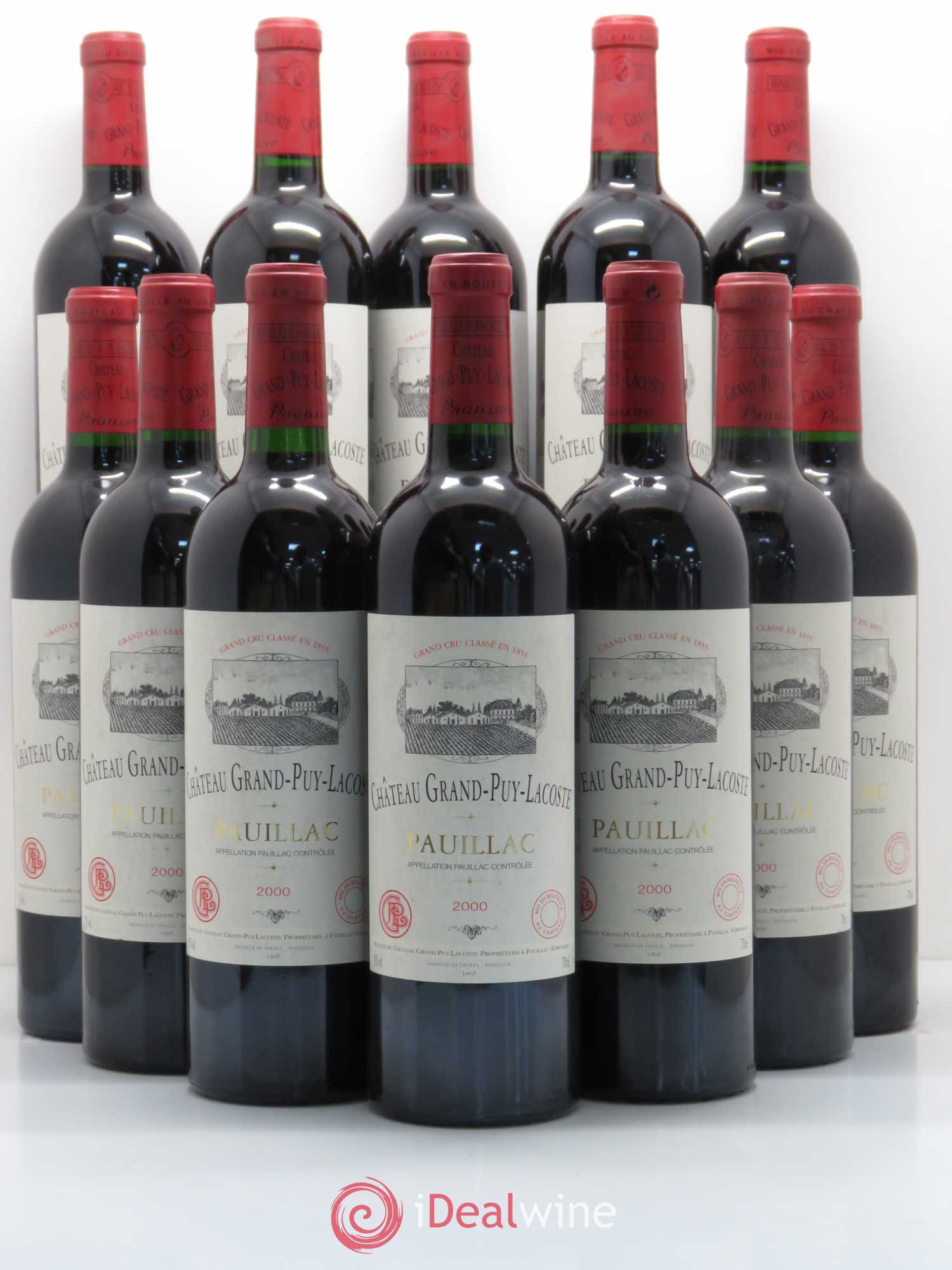Château Grand Puy Lacoste 5ème Grand Cru Classé 2000 - Lot de 12 bouteilles - 0