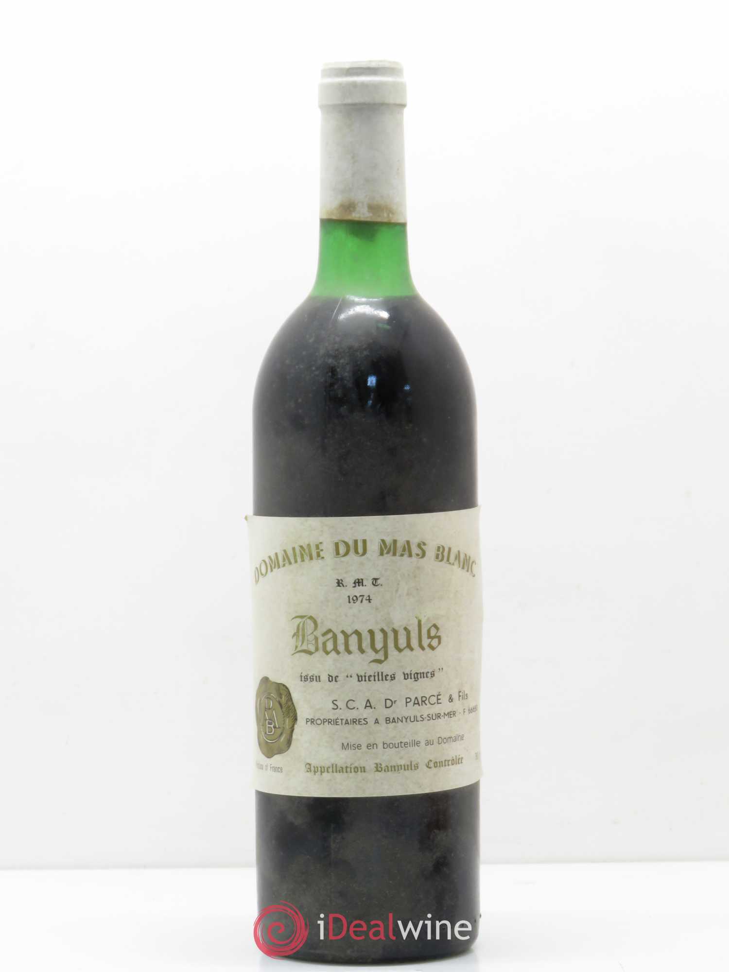 Banyuls Domaine du Mas Blanc 1974 - Posten von 1 Flasche - 0