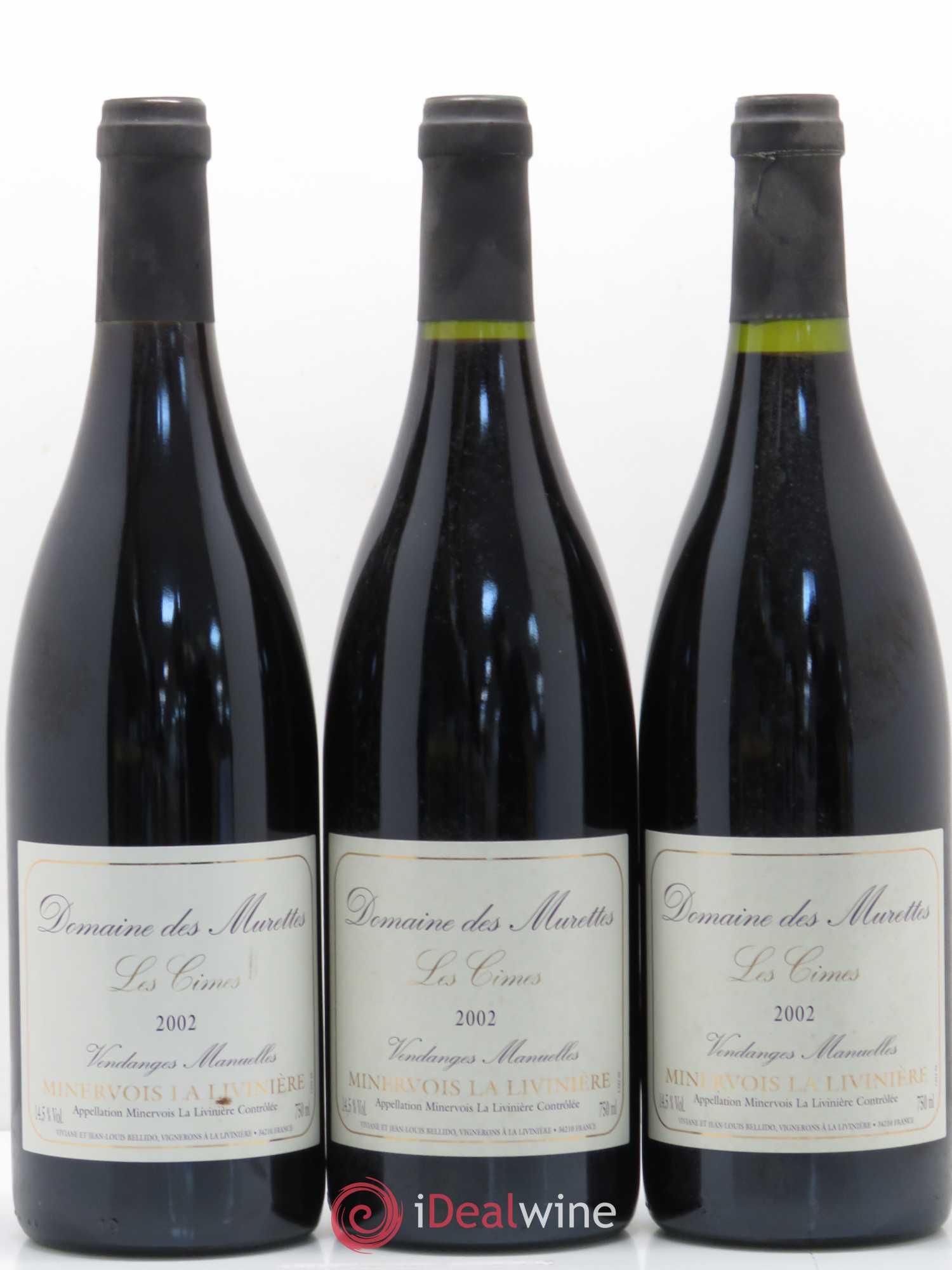 Minervois Les Cimes Domaine Des Murettes 2002 - Lot de 6 bouteilles - 1