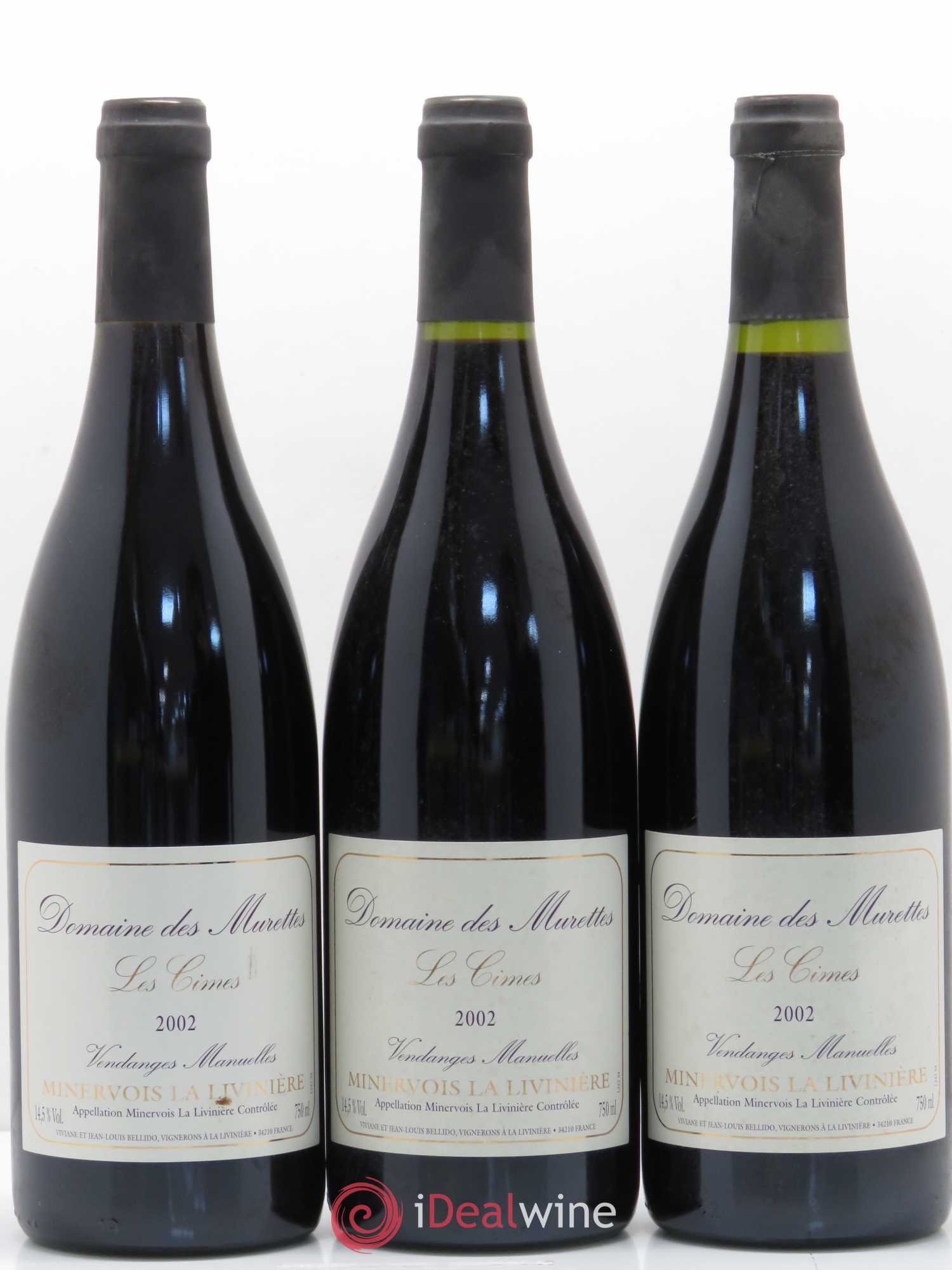 Minervois Les Cimes Domaine Des Murettes 2002 - Lot de 6 bouteilles - 2