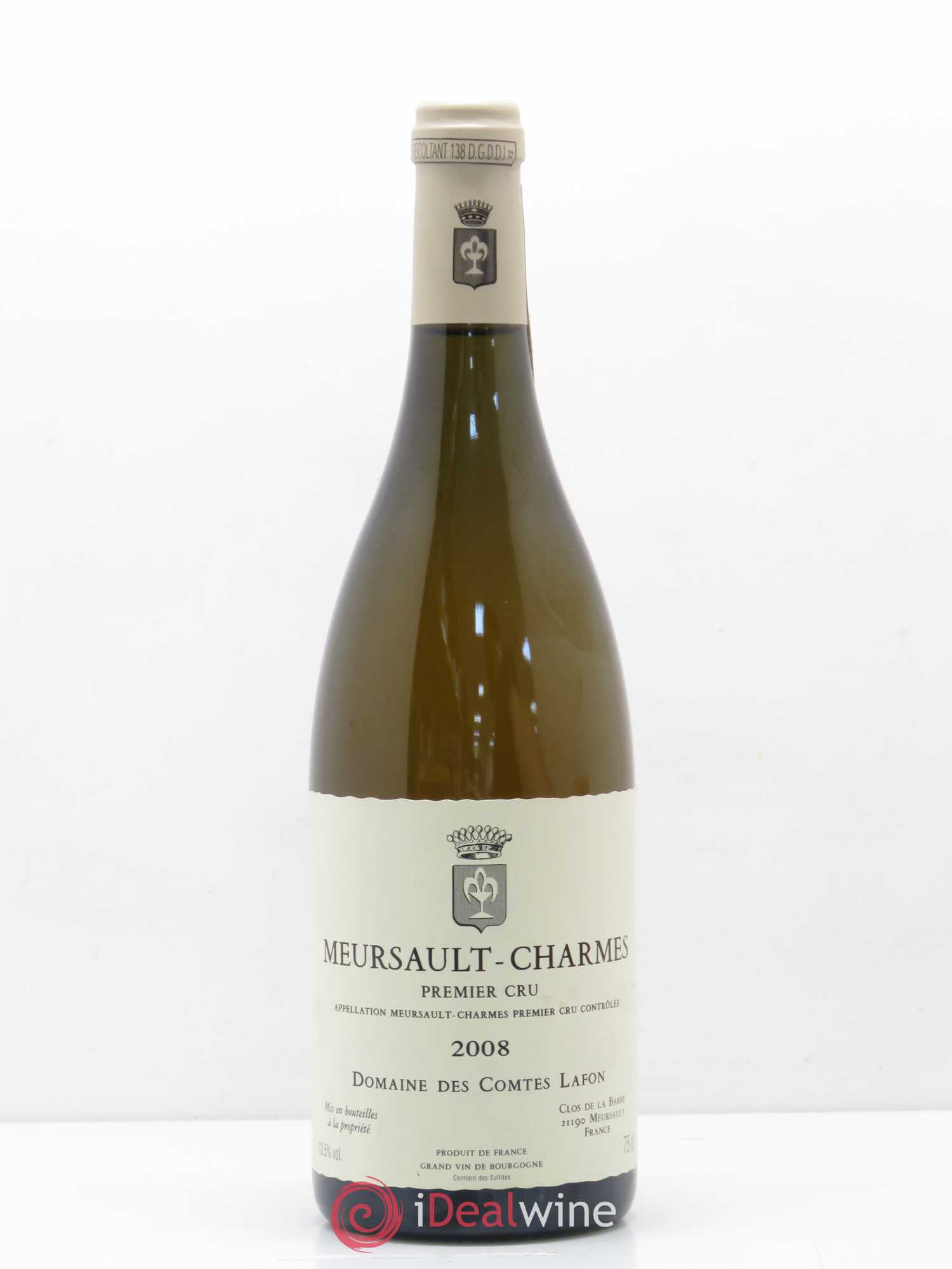 Meursault 1er Cru Charmes Comtes Lafon (Domaine des) 2008 - Lot de 1 bouteille - 0
