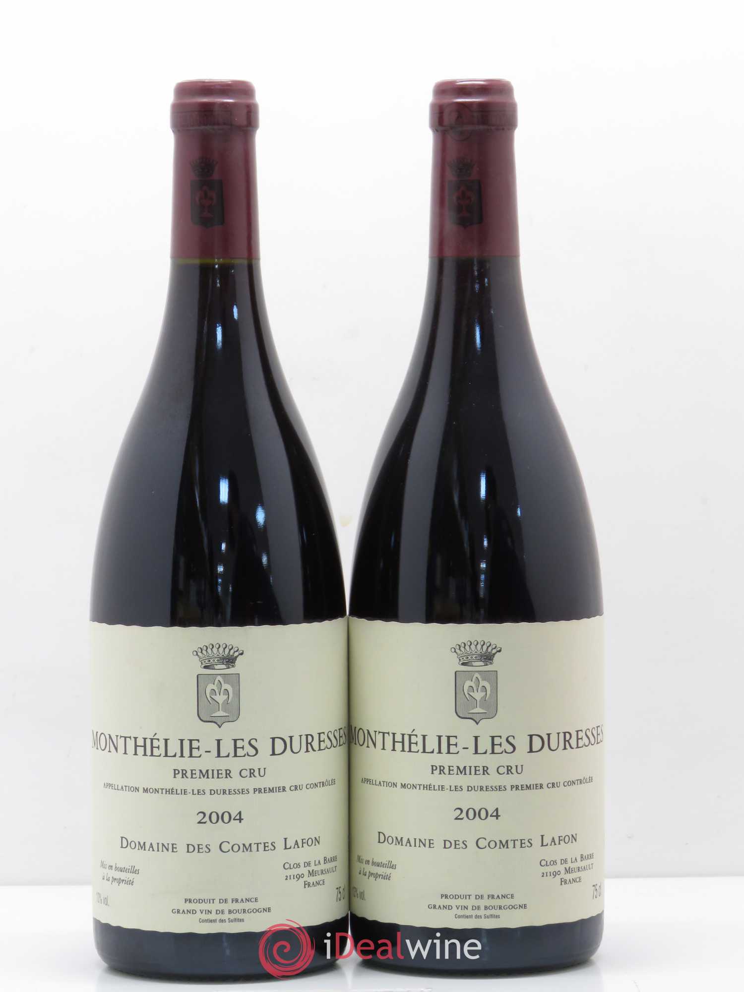Monthélie 1er Cru Les Duresses Comtes Lafon (Domaine des) 2004 - Lot de 2 bouteilles - 0
