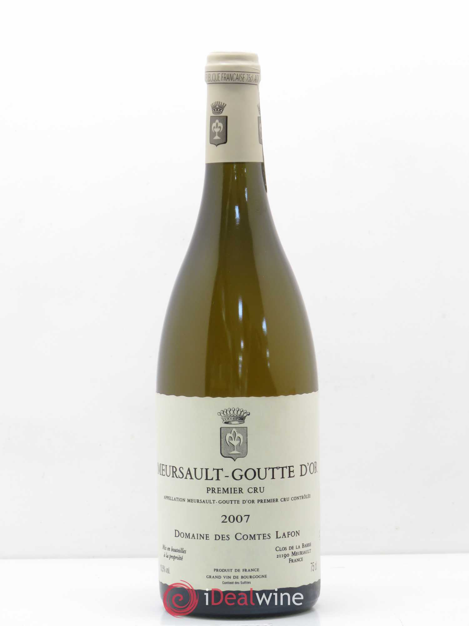 Meursault 1er Cru Goutte d'Or Comtes Lafon (Domaine des) 2007 - Lot de 1 bouteille - 0