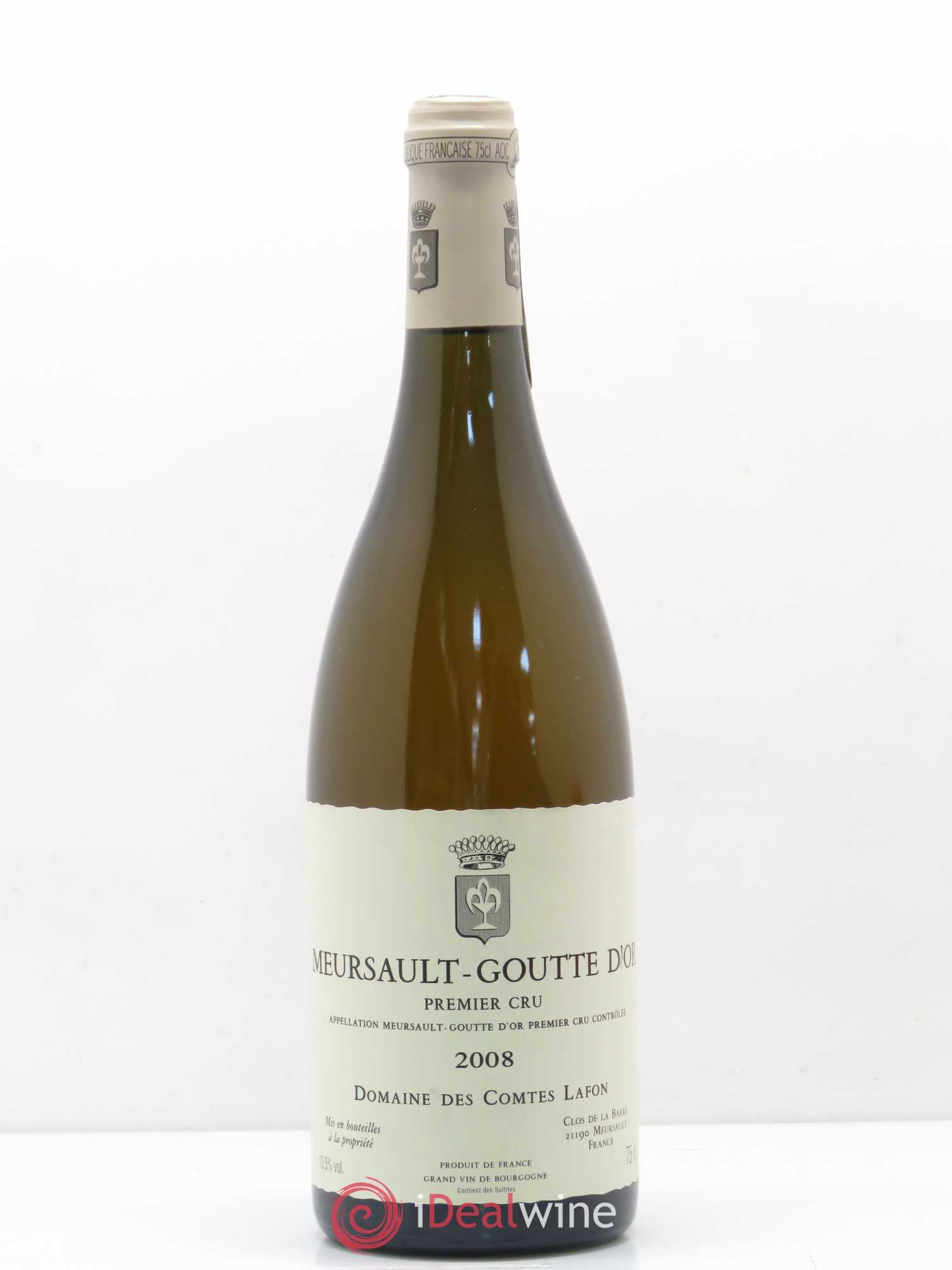Meursault 1er Cru Goutte d'Or Comtes Lafon (Domaine des) 2008 - Lot de 1 bouteille - 0
