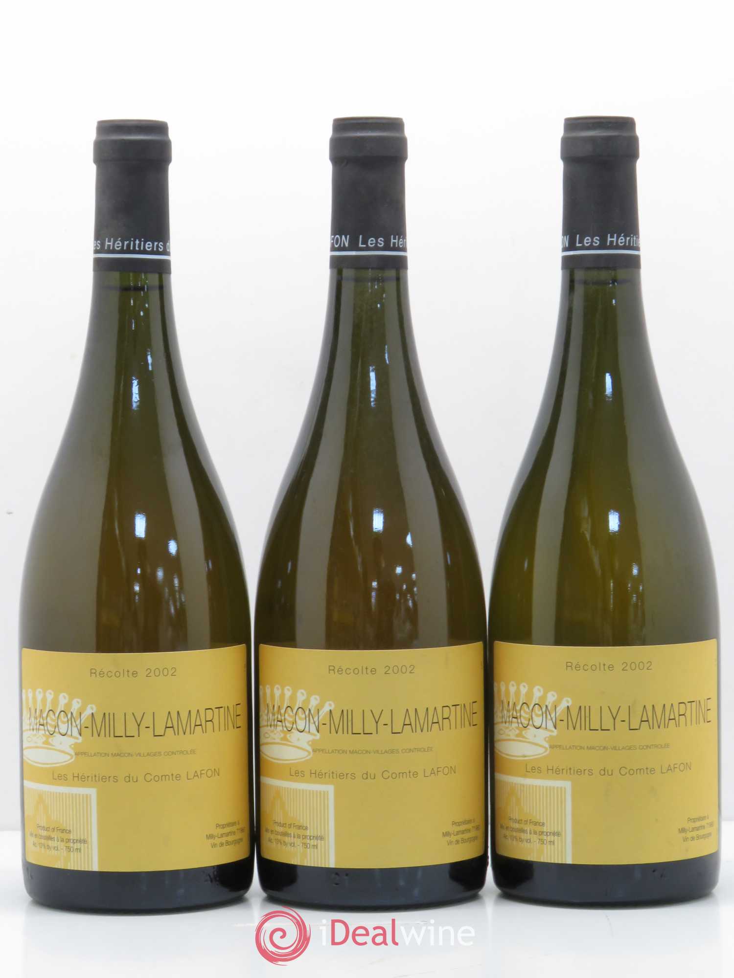 Mâcon Milly-Lamartine Héritiers du Comte Lafon (Domaine des) 2002 - Lot de 6 bouteilles - 1
