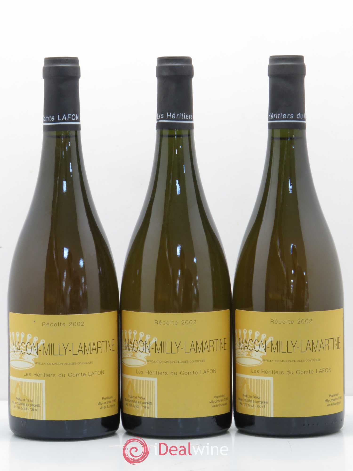 Mâcon Milly-Lamartine Héritiers du Comte Lafon (Domaine des) 2002 - Lot de 5 bouteilles - 1