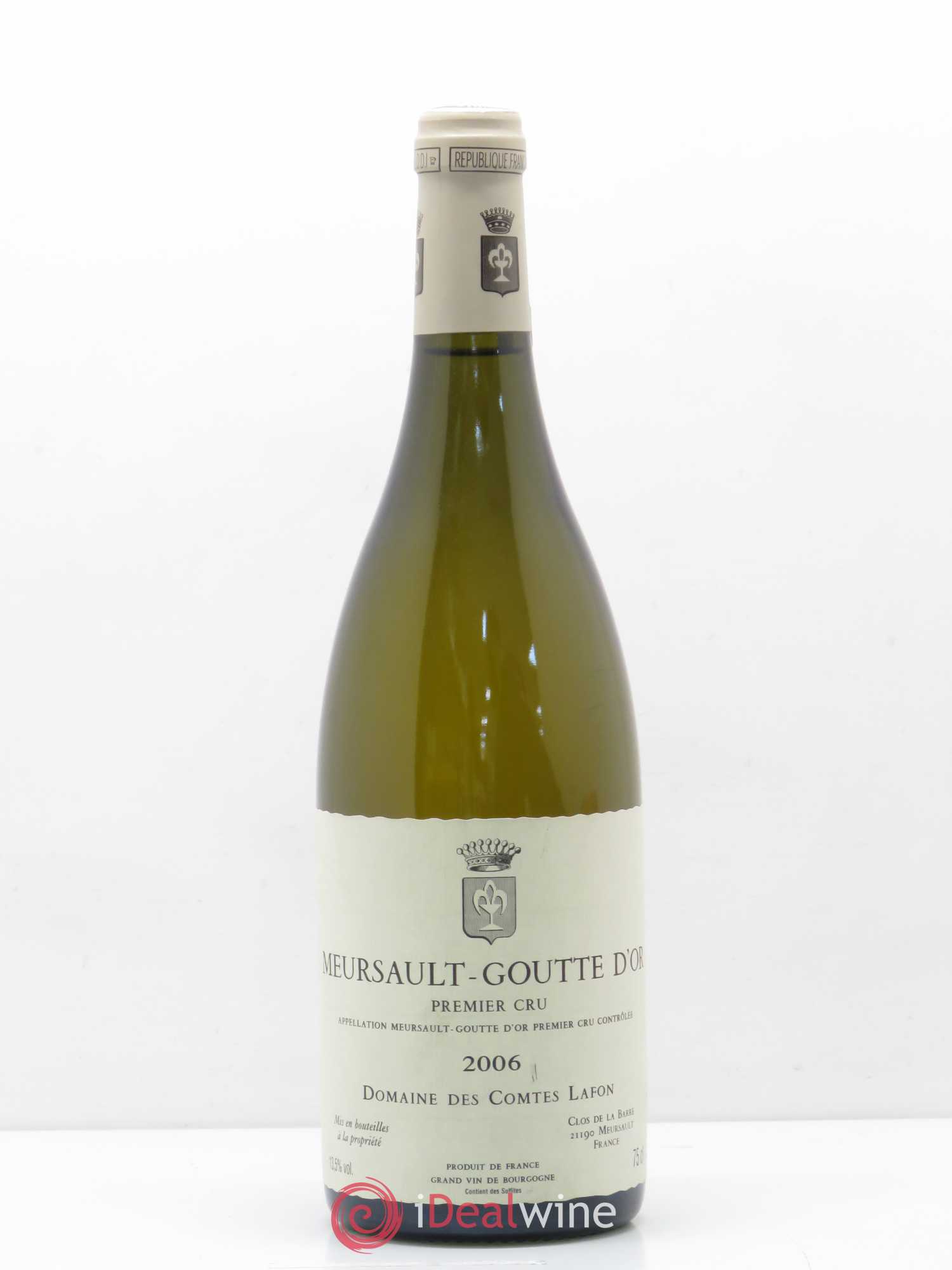 Meursault 1er Cru Goutte d'Or Comtes Lafon (Domaine des) 2006 - Lot de 1 bouteille - 0