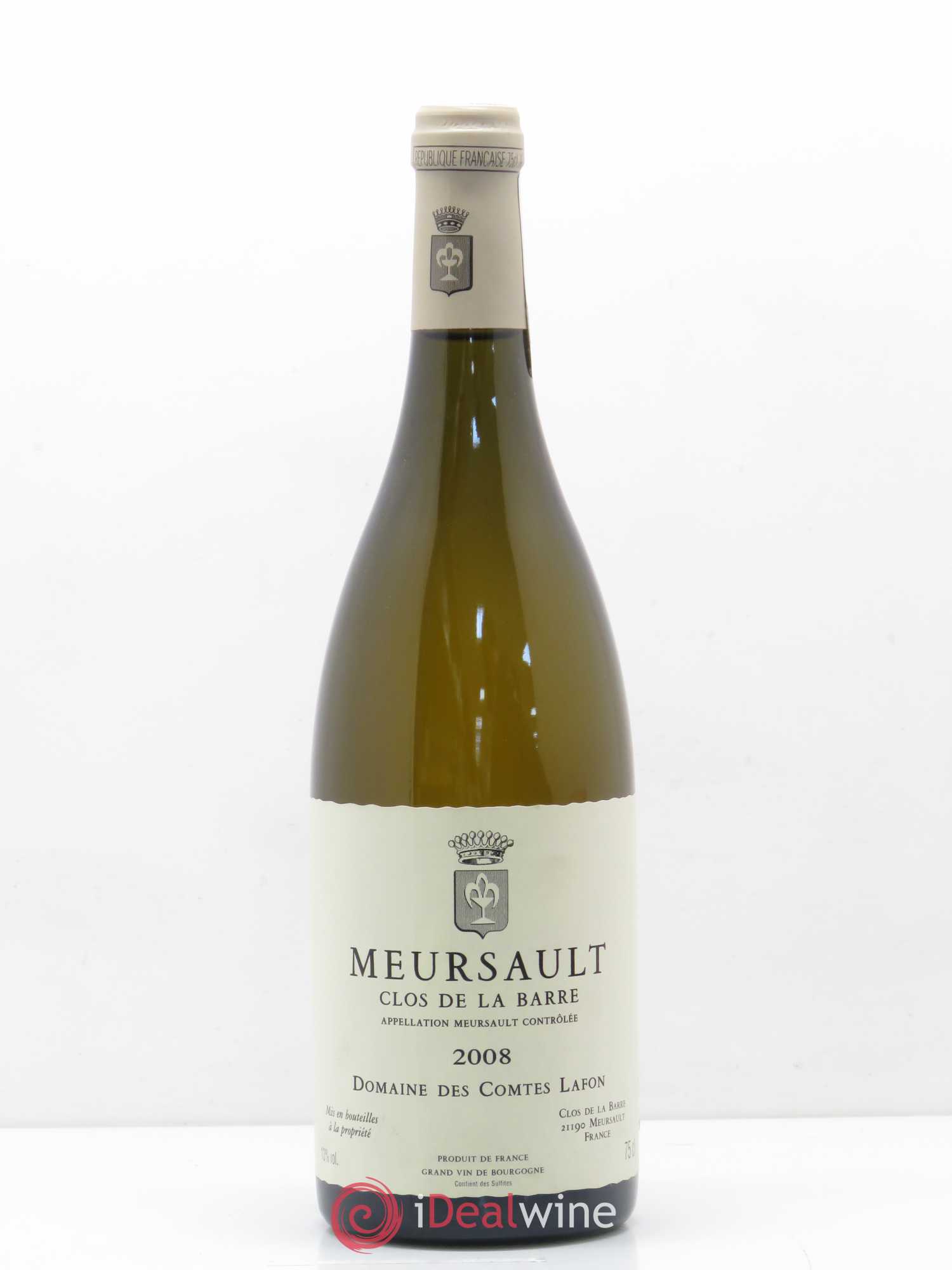 Meursault Clos de la Barre Comtes Lafon (Domaine des) 2008 - Lot de 1 bouteille - 0