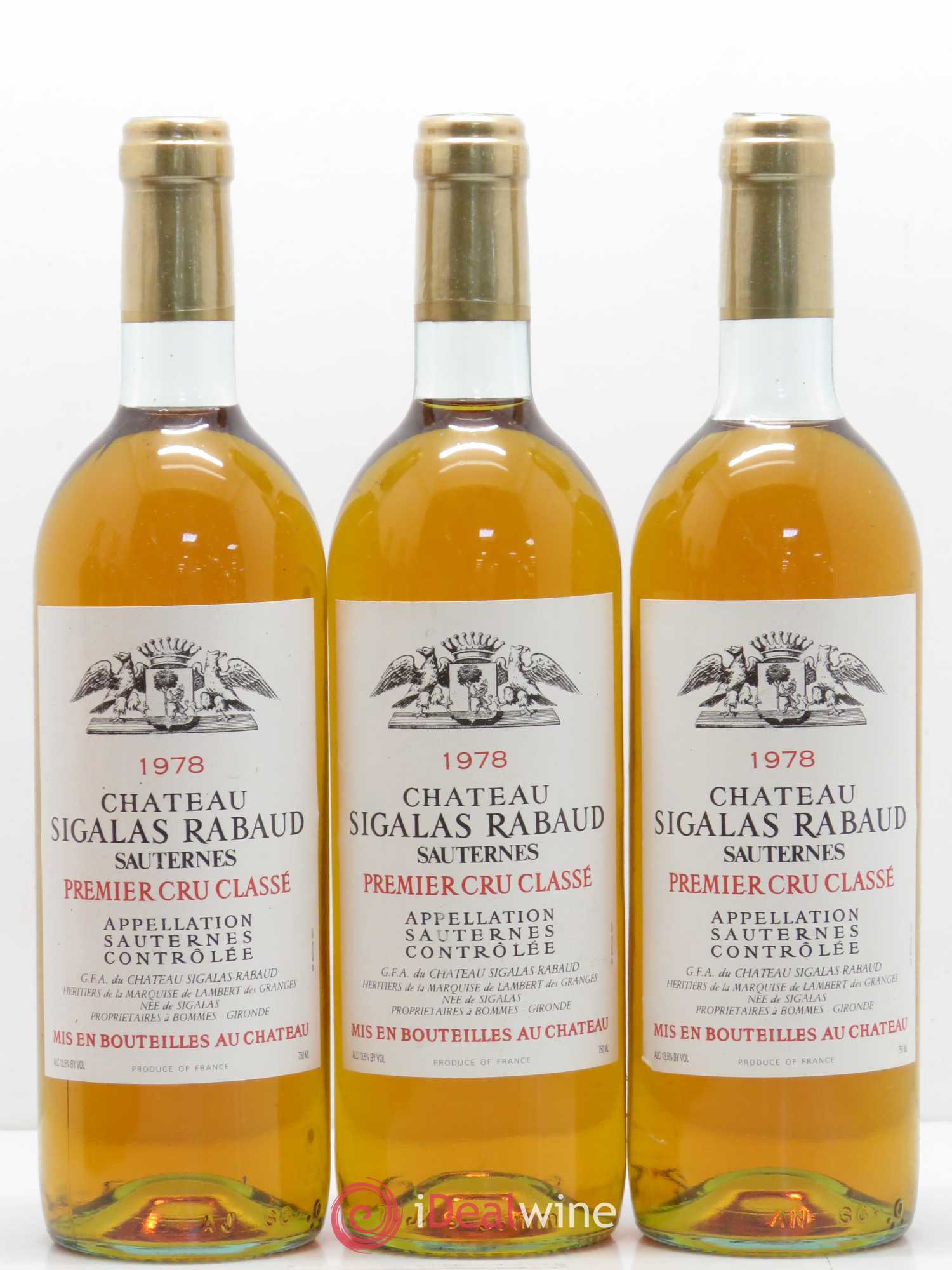 Château Sigalas Rabaud 1er Grand Cru Classé (senza prezzo di riserva) 1978 - Lotto di 6 bottiglie - 1