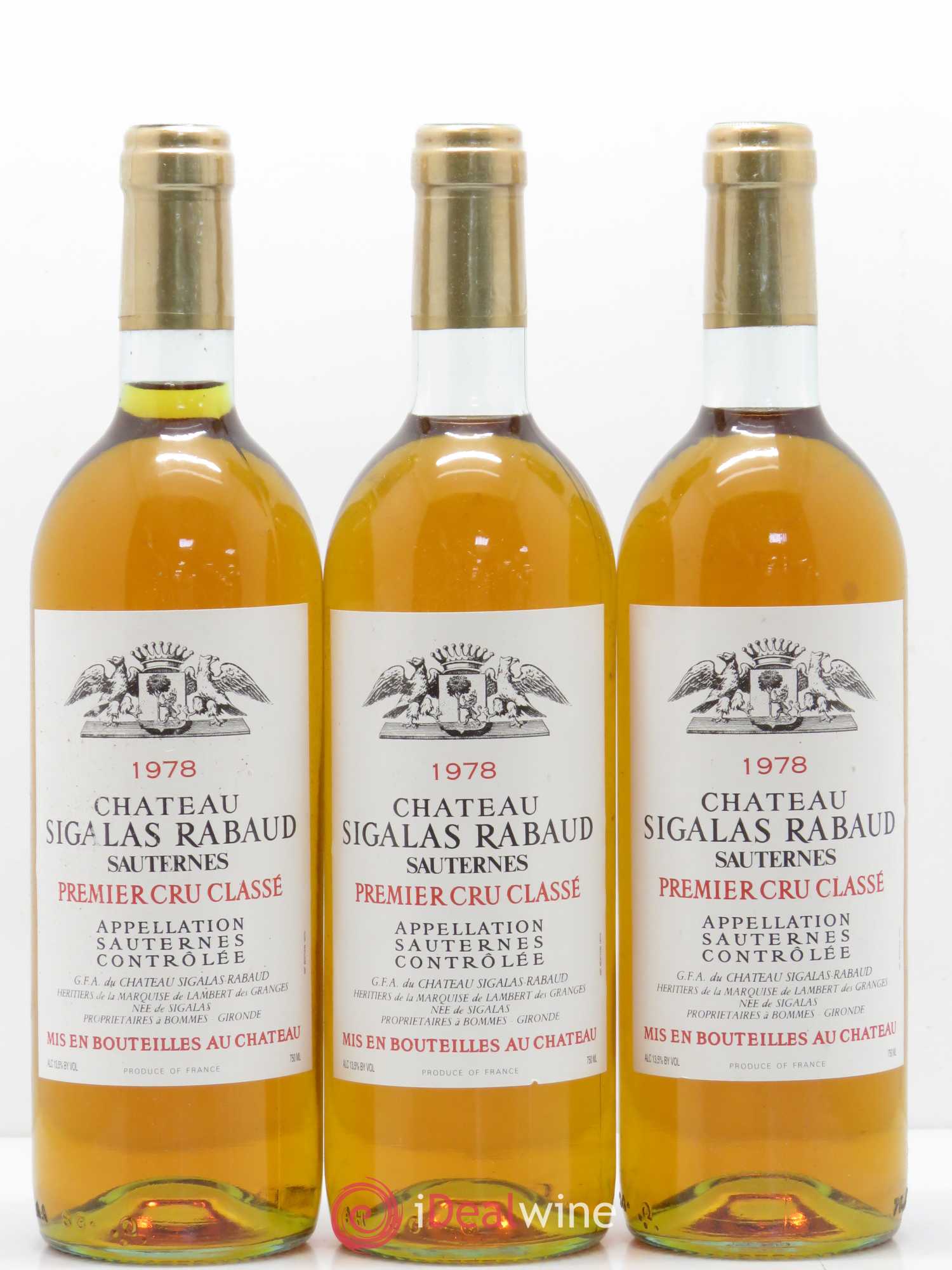 Château Sigalas Rabaud 1er Grand Cru Classé (senza prezzo di riserva) 1978 - Lotto di 6 bottiglie - 2