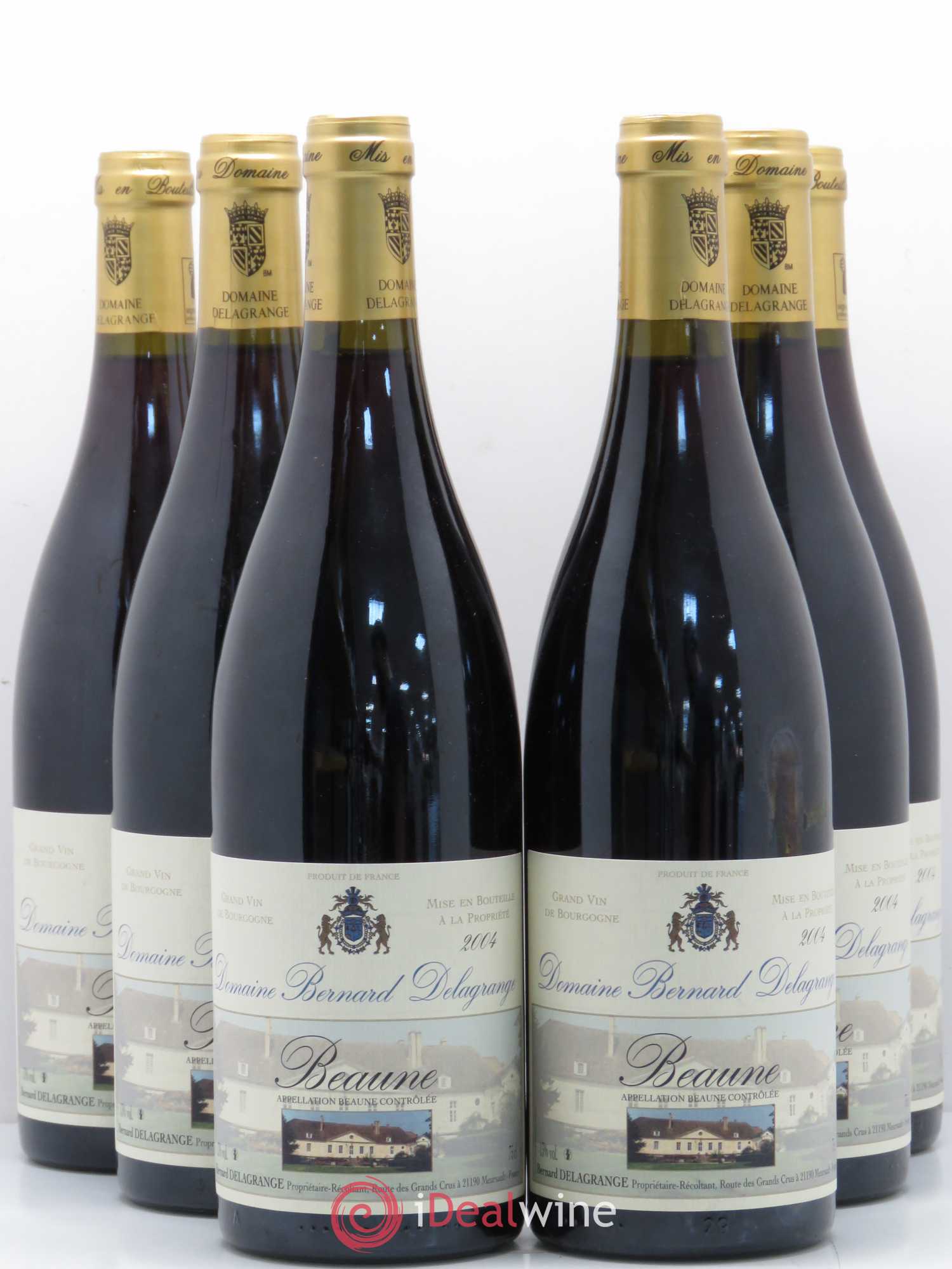 Beaune Domaine Bernard Delagrange (sans prix de réserve) 2004 - Lot de 6 bouteilles - 0