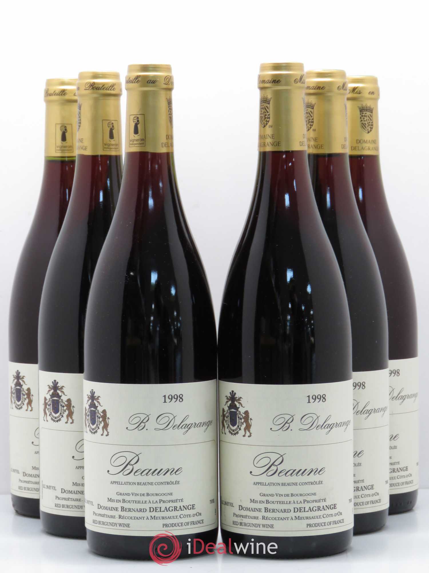 Beaune Domaine Bernard Delagrange (sans prix de réserve) 1998 - Posten von 6 Flaschen - 0