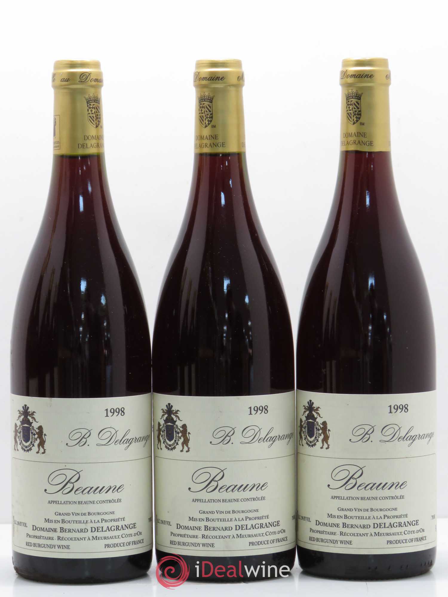 Beaune Domaine Bernard Delagrange 1998 - Lot de 6 bouteilles - 1