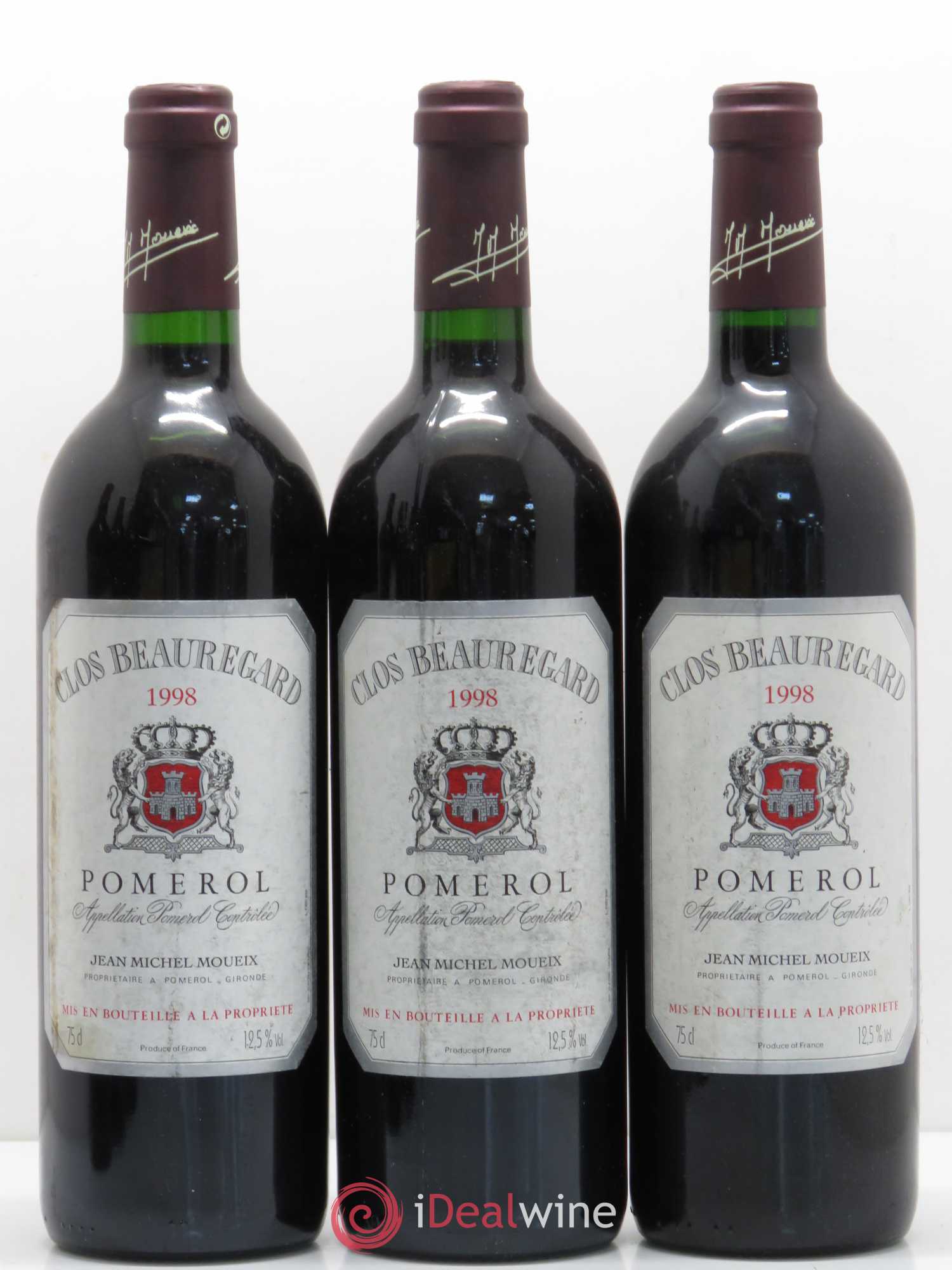 Clos Beauregard 1998 - Lot de 6 bouteilles - 1