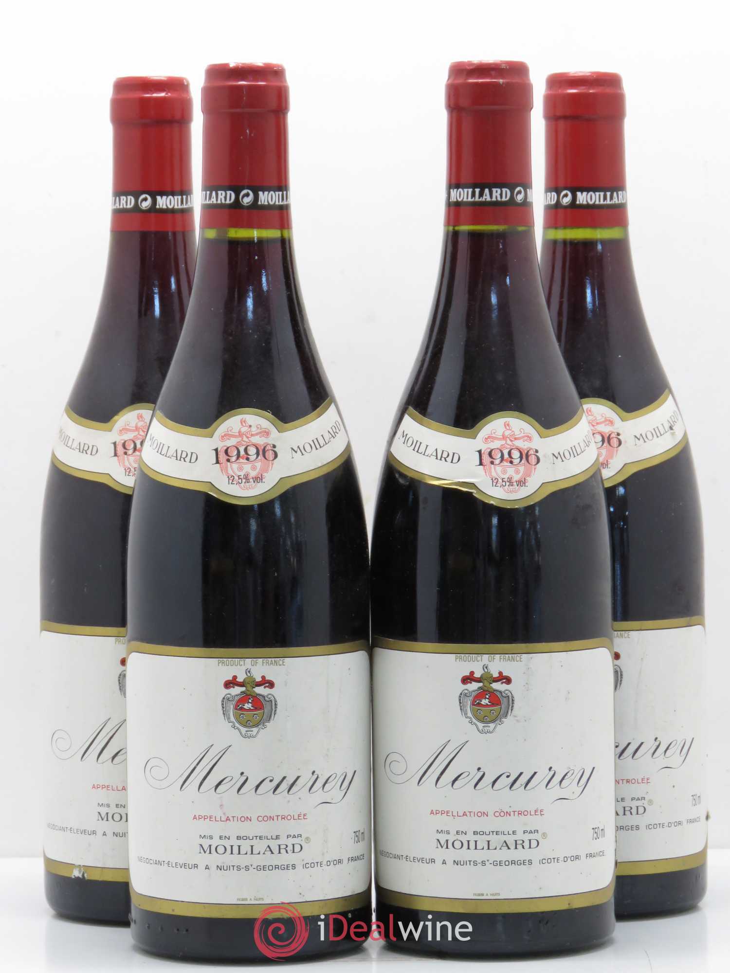 Mercurey Maison Moillard (sans prix de réserve) 1996 - Posten von 4 Flaschen - 0