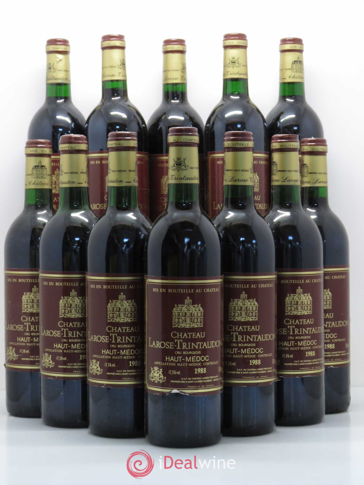 Château Larose Trintaudon Cru Bourgeois 1988 - Lot de 12 bouteilles - 0
