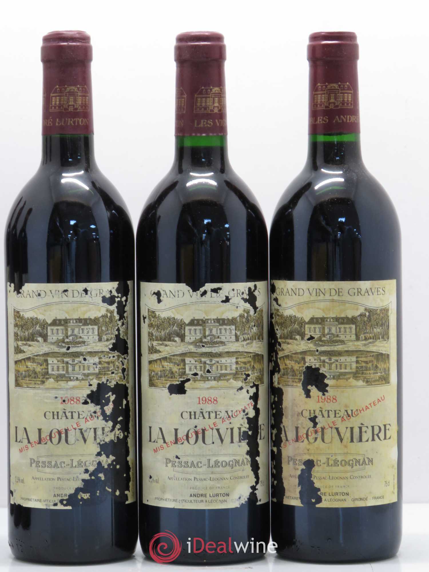Château la Louvière 1988 - Lot de 12 bouteilles - 3