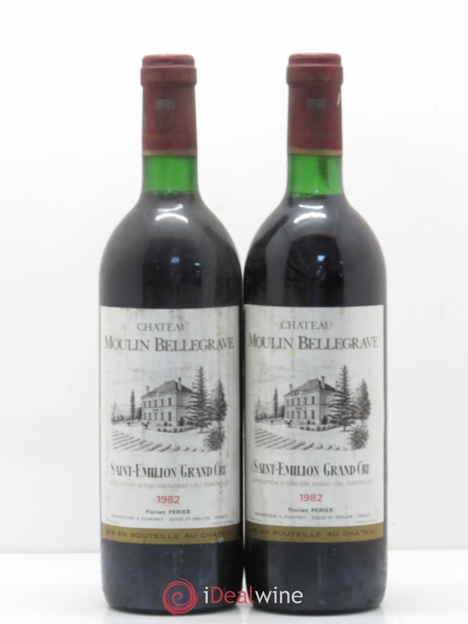 Saint-Émilion Château Moulin Bellegrave 1982 - Posten von 5 Flaschen - 2