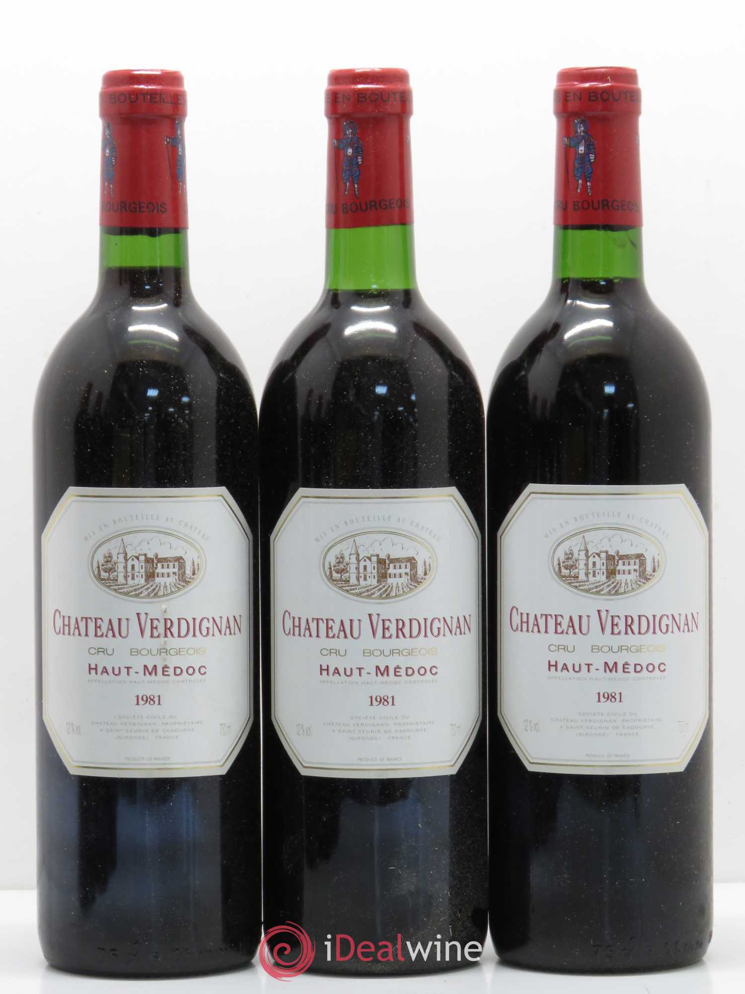 Château Verdignan Cru Bourgeois (sans prix de réserve) 1981 - Lot de 6 bouteilles - 1