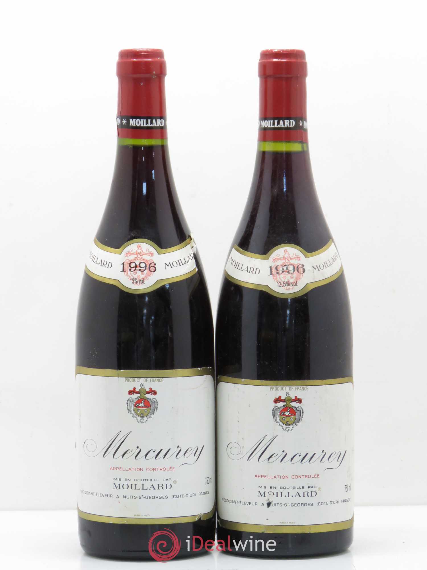 Mercurey Maison Moillard (sans prix de réserve) 1996 - Posten von 2 Flaschen - 0