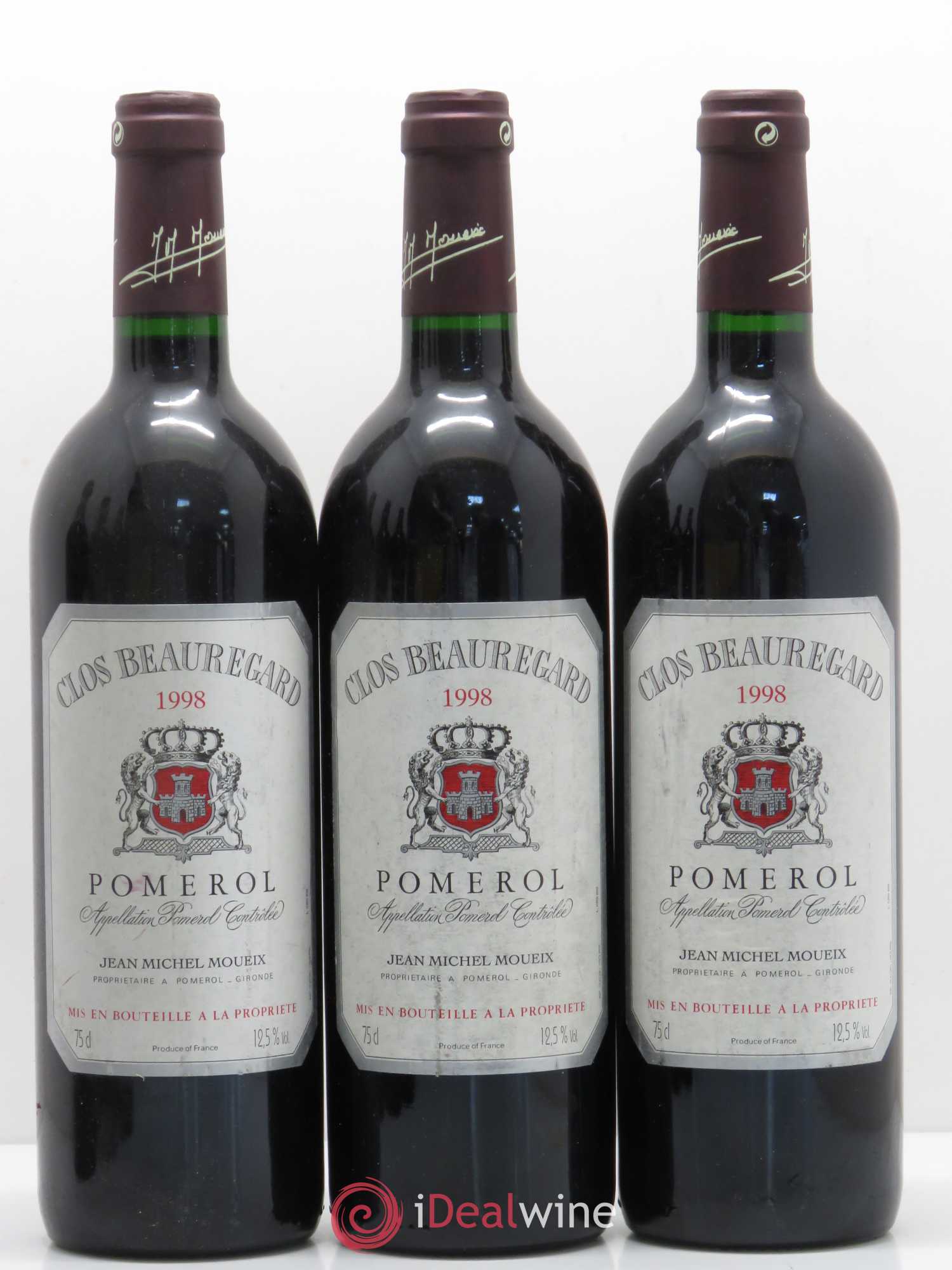 Clos Beauregard 1998 - Lot de 6 bouteilles - 1
