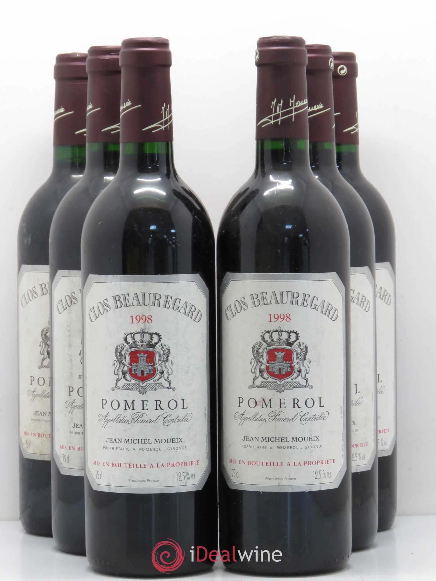 Clos Beauregard 1998 - Lot de 6 bouteilles - 0