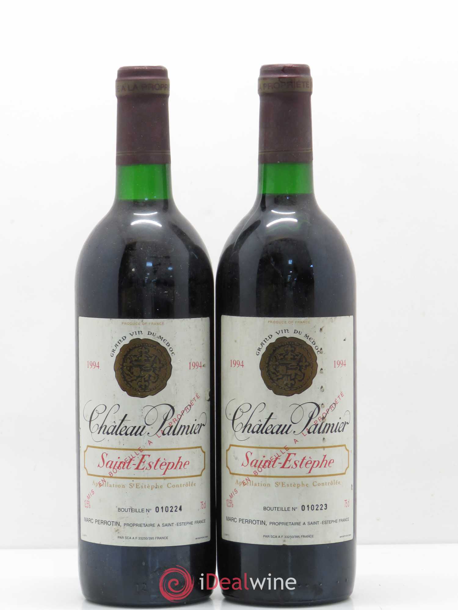 Saint-Estèphe Château Palmier 1994 - Posten von 2 Flaschen - 0