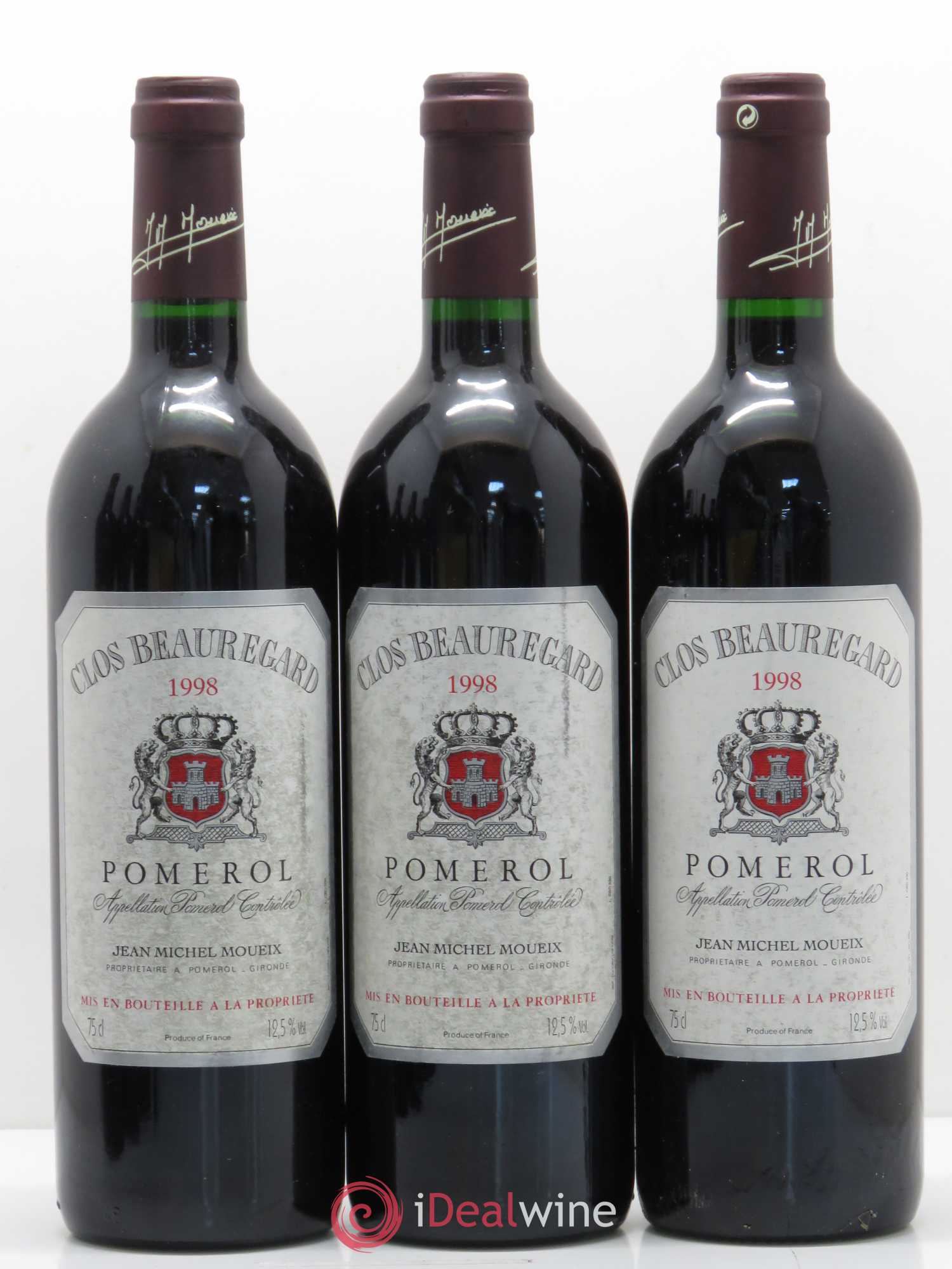 Clos Beauregard 1998 - Lot de 6 bouteilles - 1