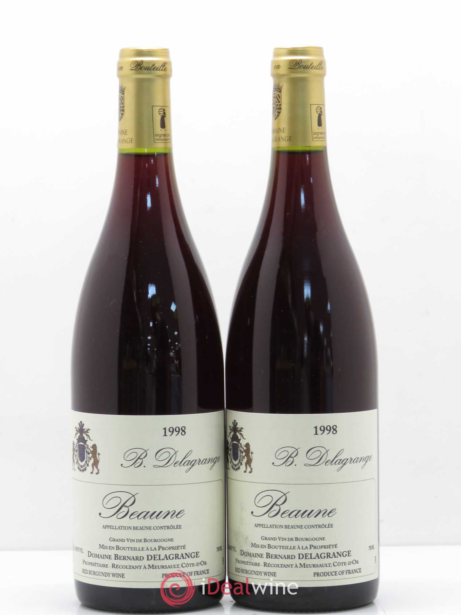 Beaune Domaine Bernard Delagrange (sans prix de réserve) 1998 - Posten von 2 Flaschen - 0
