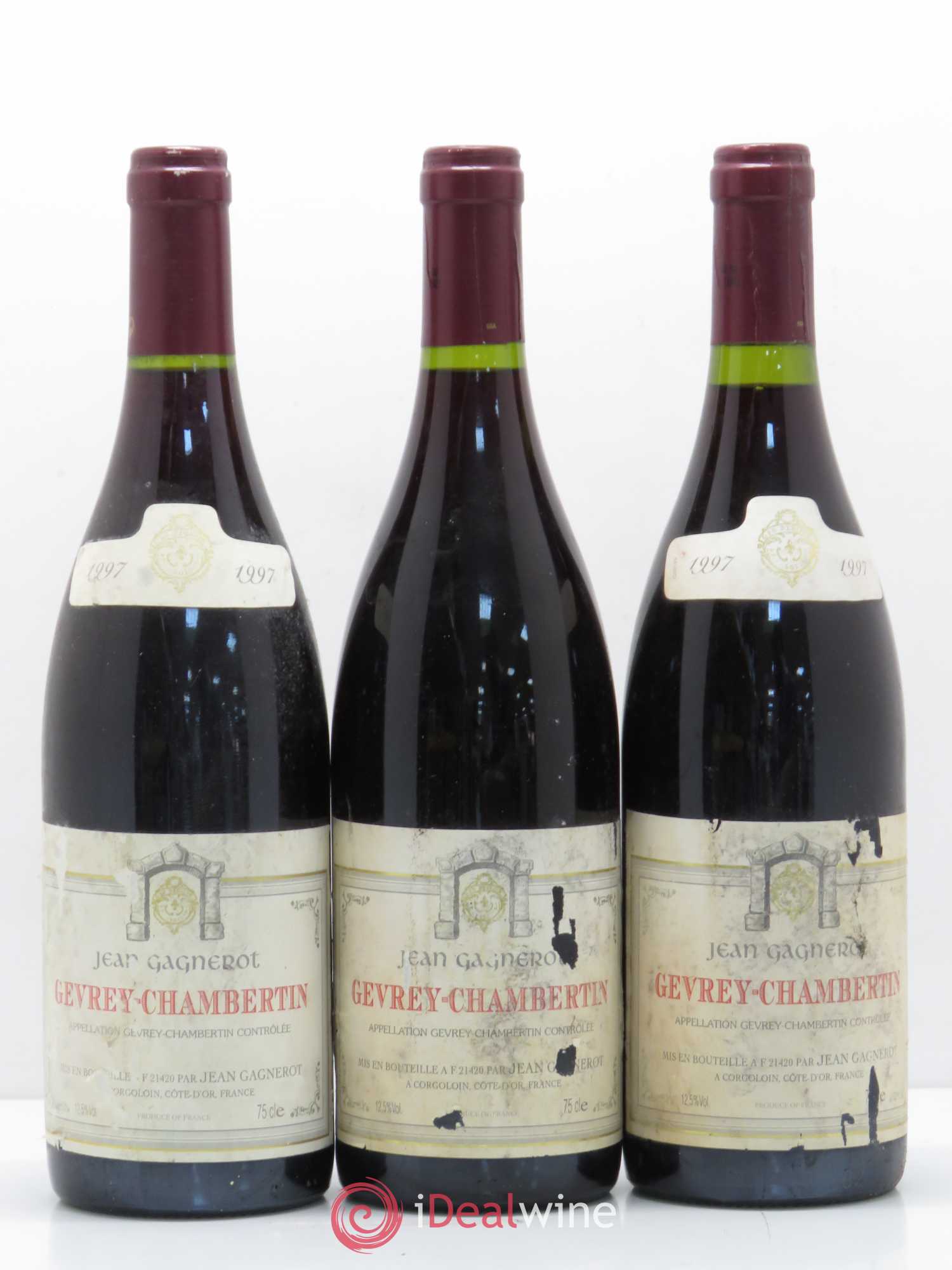 Gevrey-Chambertin Maison Jean Gagnerot (sans prix de réserve) 1997 - Posten von 3 Flaschen - 0