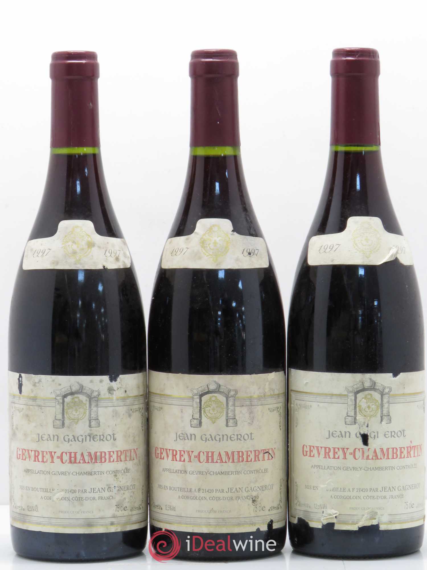 Gevrey-Chambertin Maison Jean Gagnerot (sans prix de réserve) 1997 - Posten von 3 Flaschen - 0