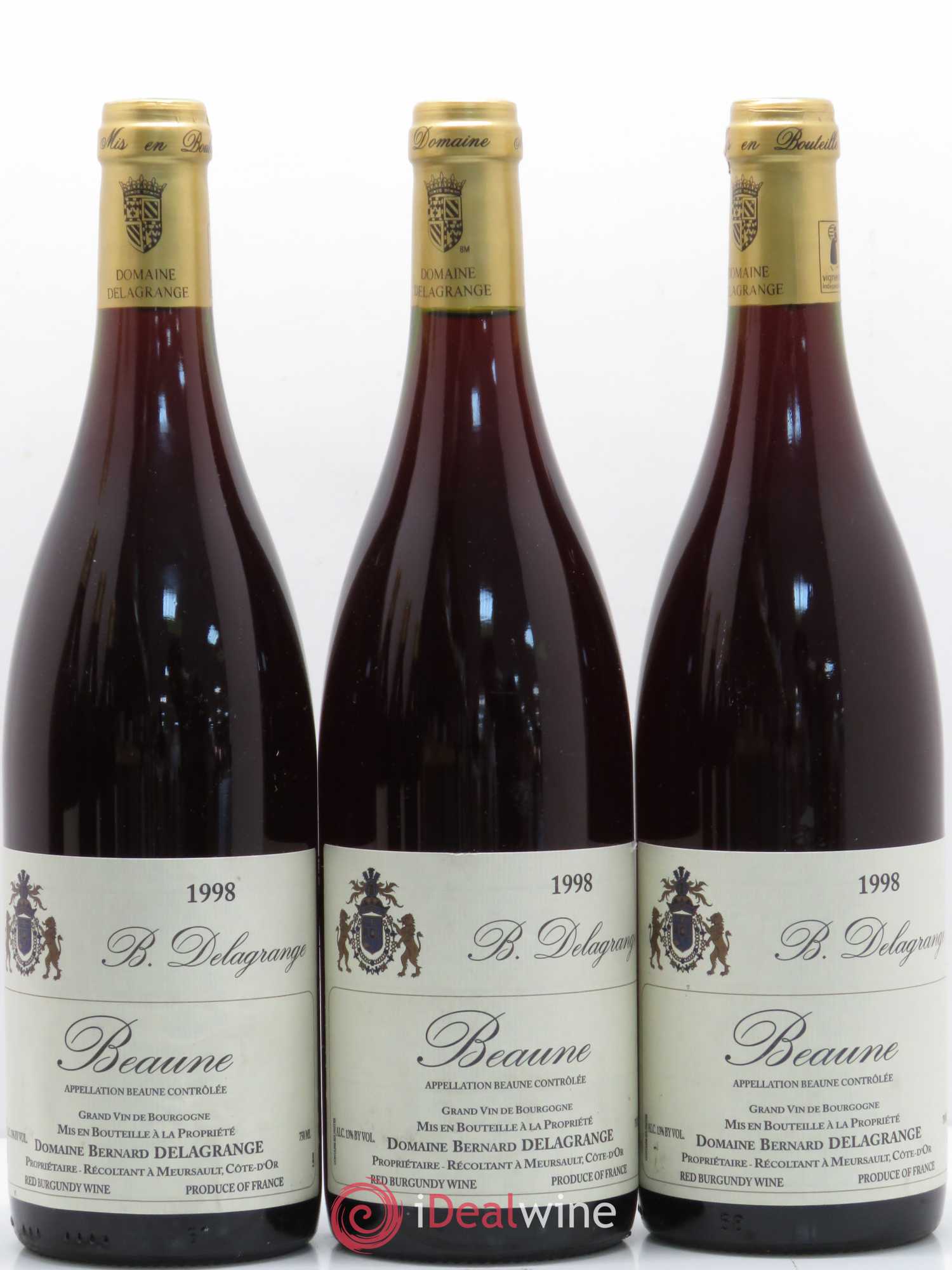 Beaune Domaine Bernard Delagrange 1998 - Lot de 6 bouteilles - 1