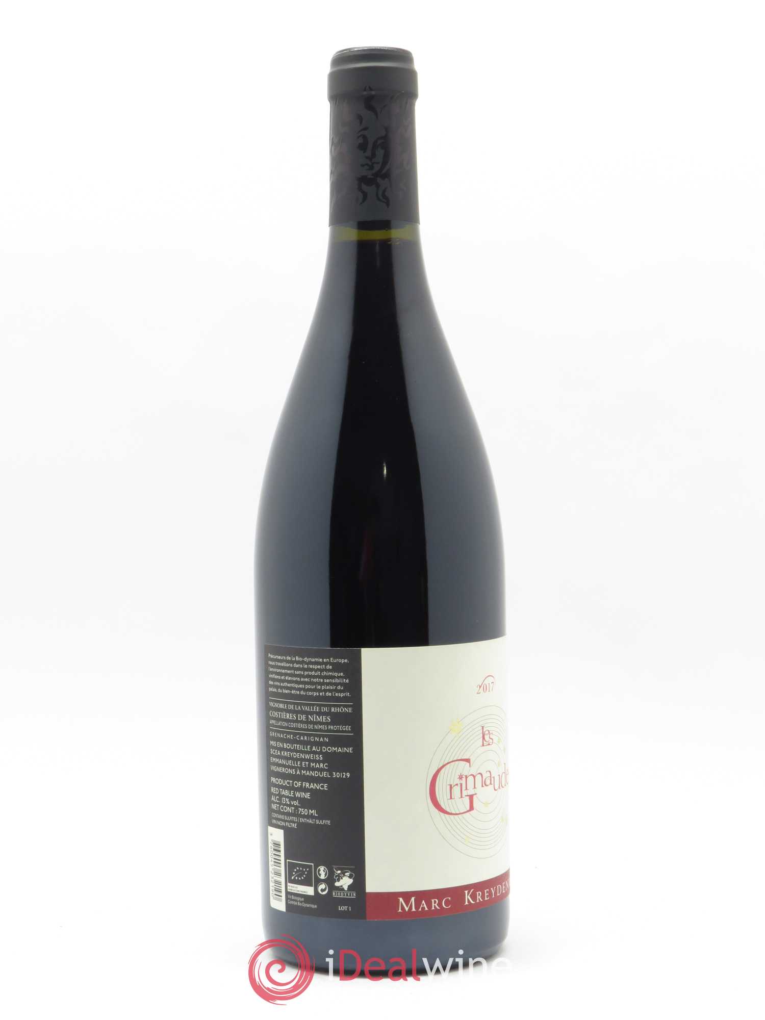 Costières de Nîmes Marc Kreydenweiss Grimaudes Marc Kreydenweiss 2017 - Lot of 1 bottle - 1