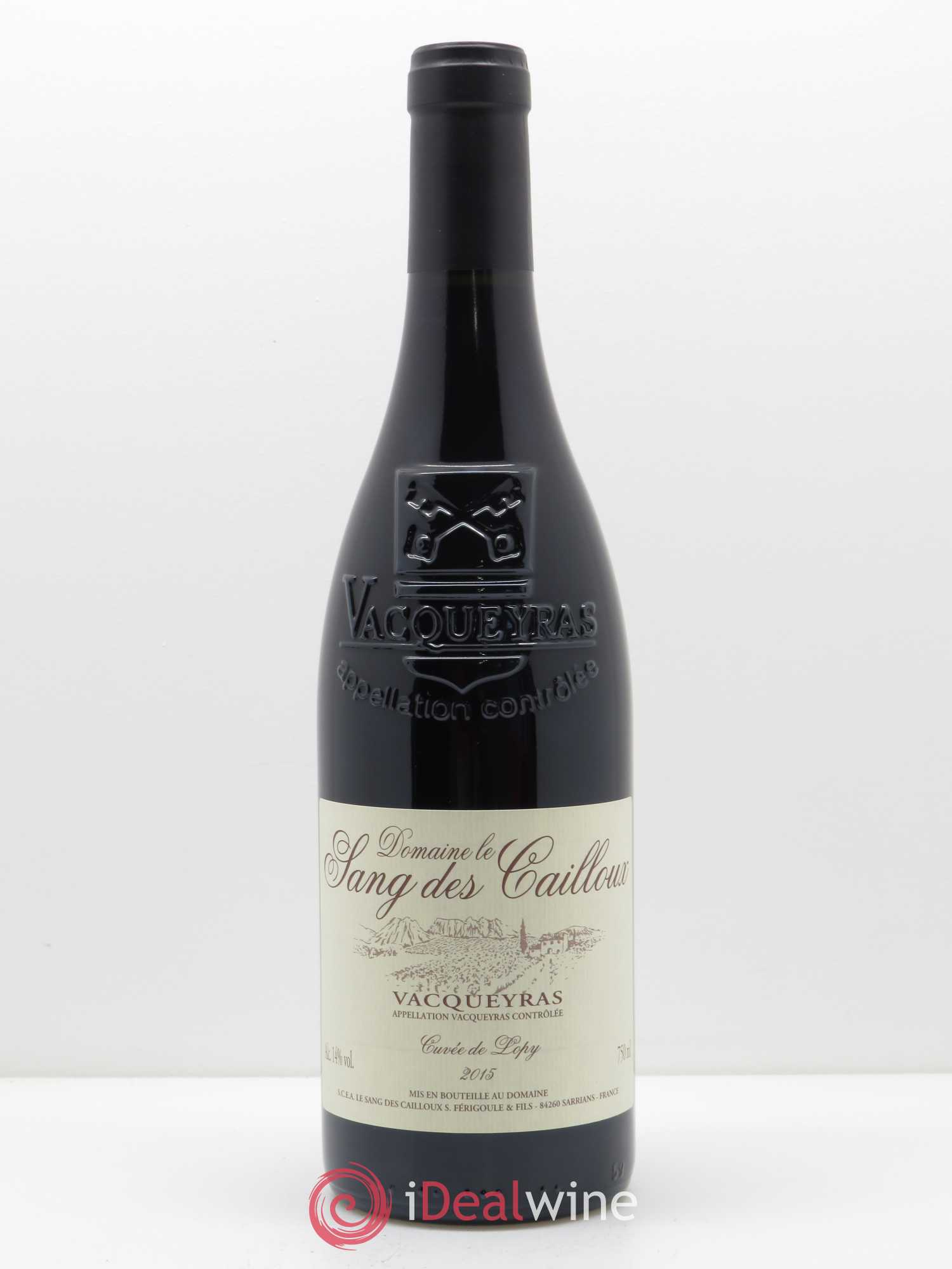 Vacqueyras Cuvée de Lopy Vieilles Vignes Le Sang des Cailloux 2015 - Posten von 1 Flasche - 0