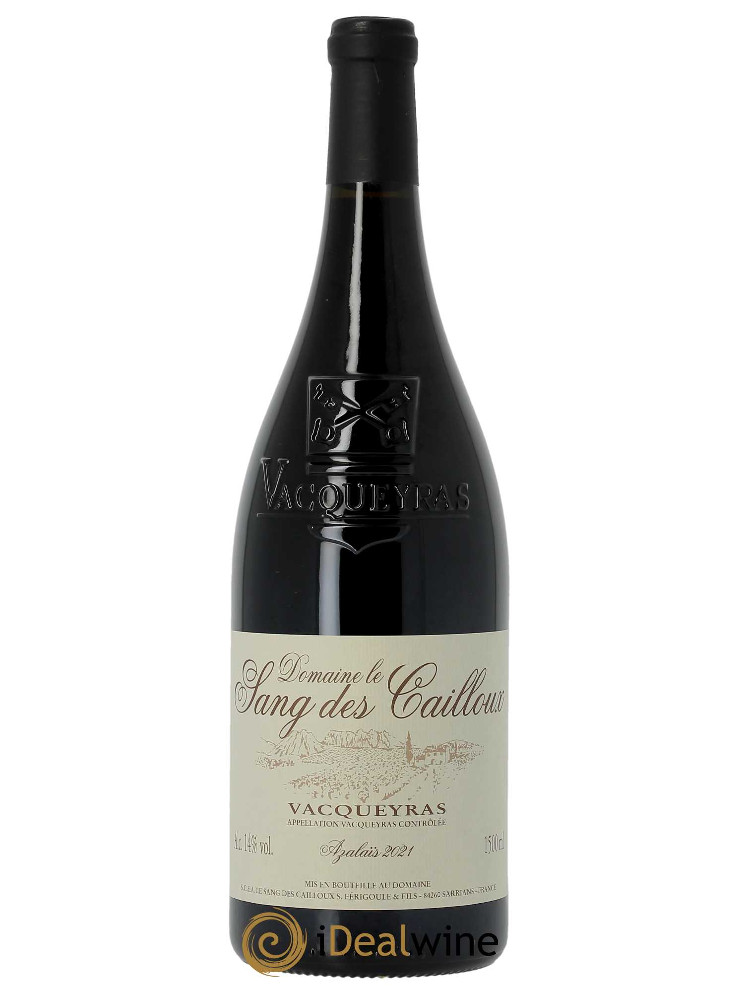 Vacqueyras Azalaïs Le Sang des Cailloux  2021 - Lot of 1 magnum - 0