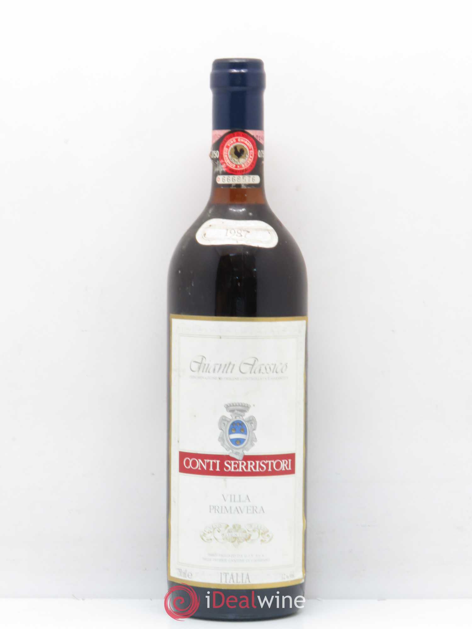 Chianti Classico DOCG Conti Serristori 1987 - Lotto di 1 bottiglia - 0