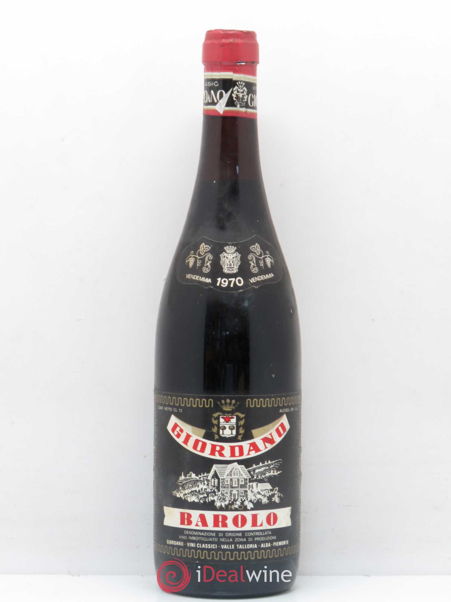 Barolo Giordano 1970 - Lot de 1 bouteille - 0
