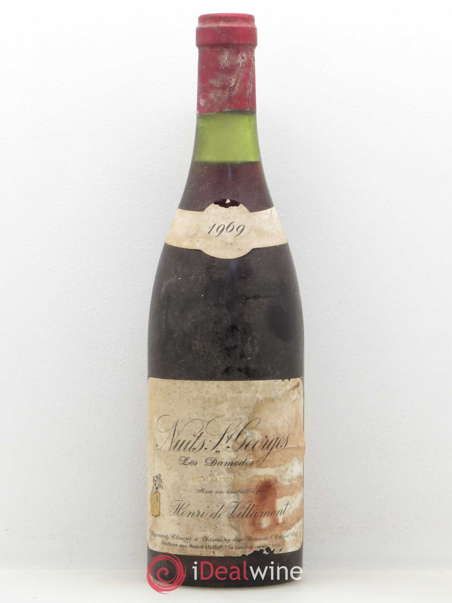 Nuits-Saint-Georges Les Damodes Henri de Villamont 1969 - Posten von 1 Flasche - 0